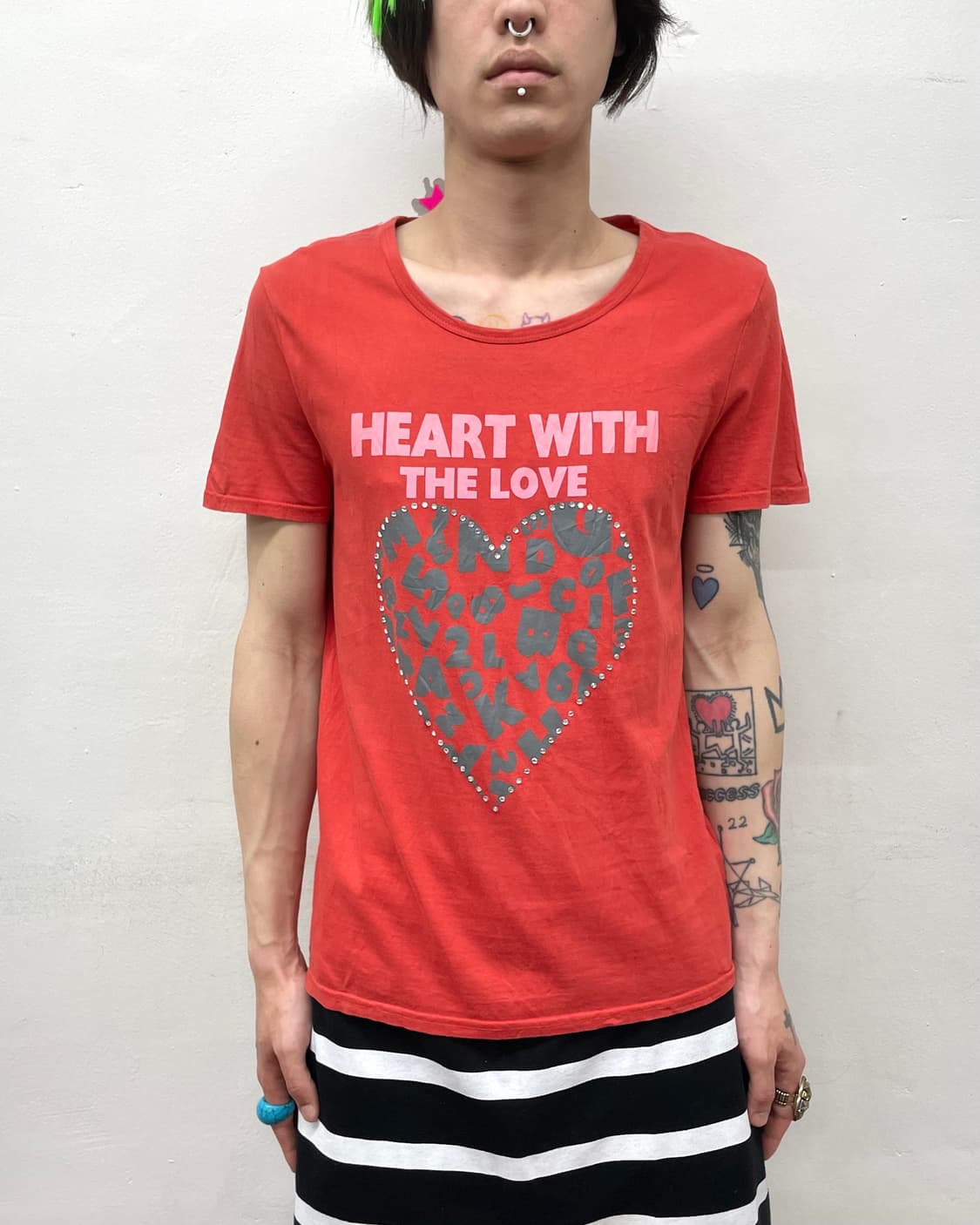 Heart cubic number T-shirt  상품이미지1