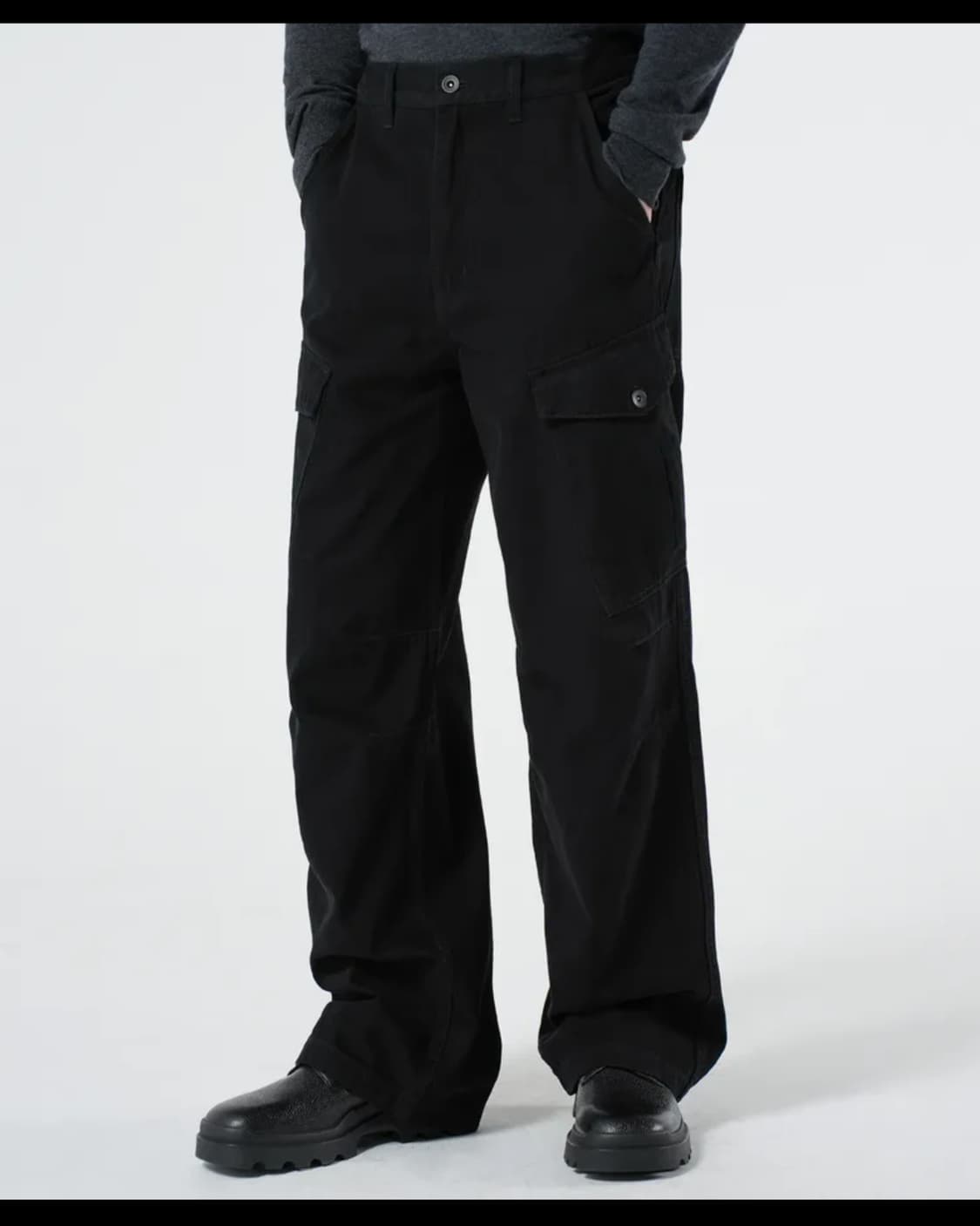 브랜디드 유니폼카고팬츠 블랙 28사이즈 새상품 상품이미지1