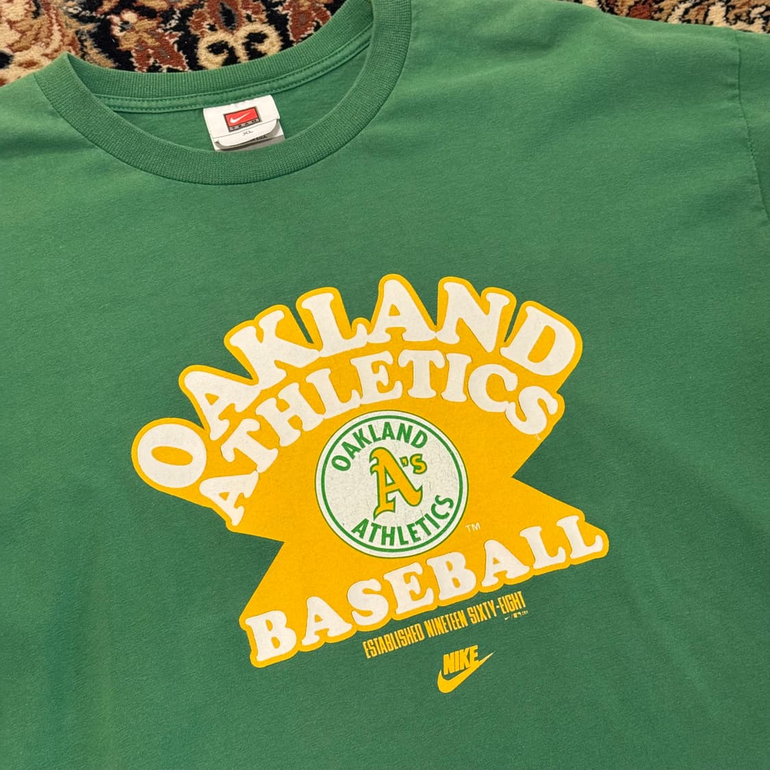 나이키 90s MLB 오클랜드 애슬레틱스 빈팔 티셔츠 (XL) 상품이미지2