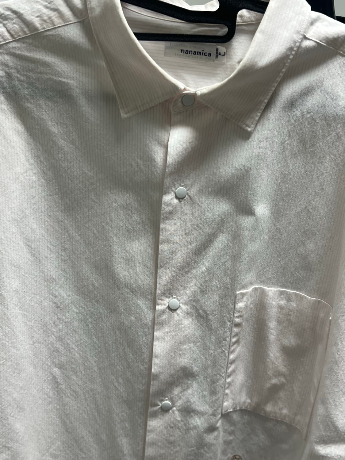 나나미카 스트라이프 윈드셔츠 핑크 [L] 상품이미지2