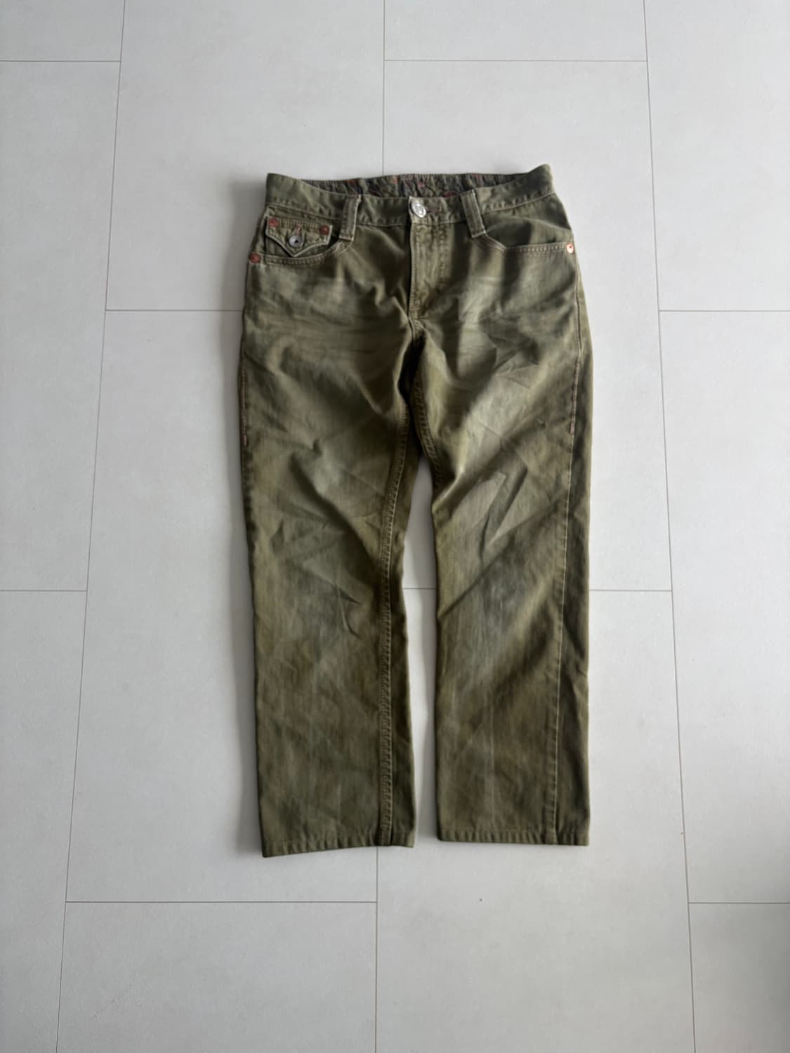 edwin) washed khaki baggy jeans 상품이미지2