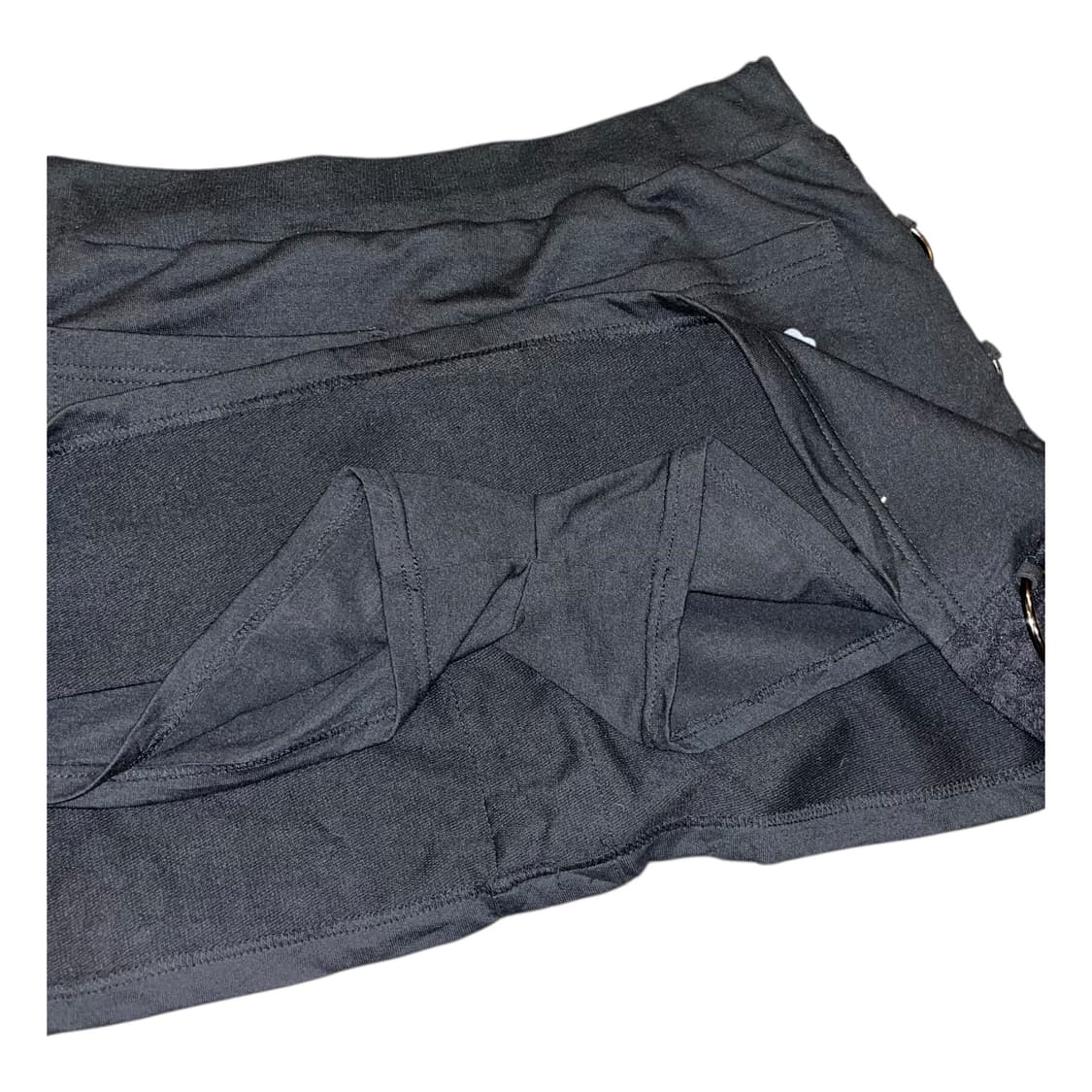 십자참 왕단추 사이드 링 포인트 밴딩 스커트 펑크y2k 상품이미지4