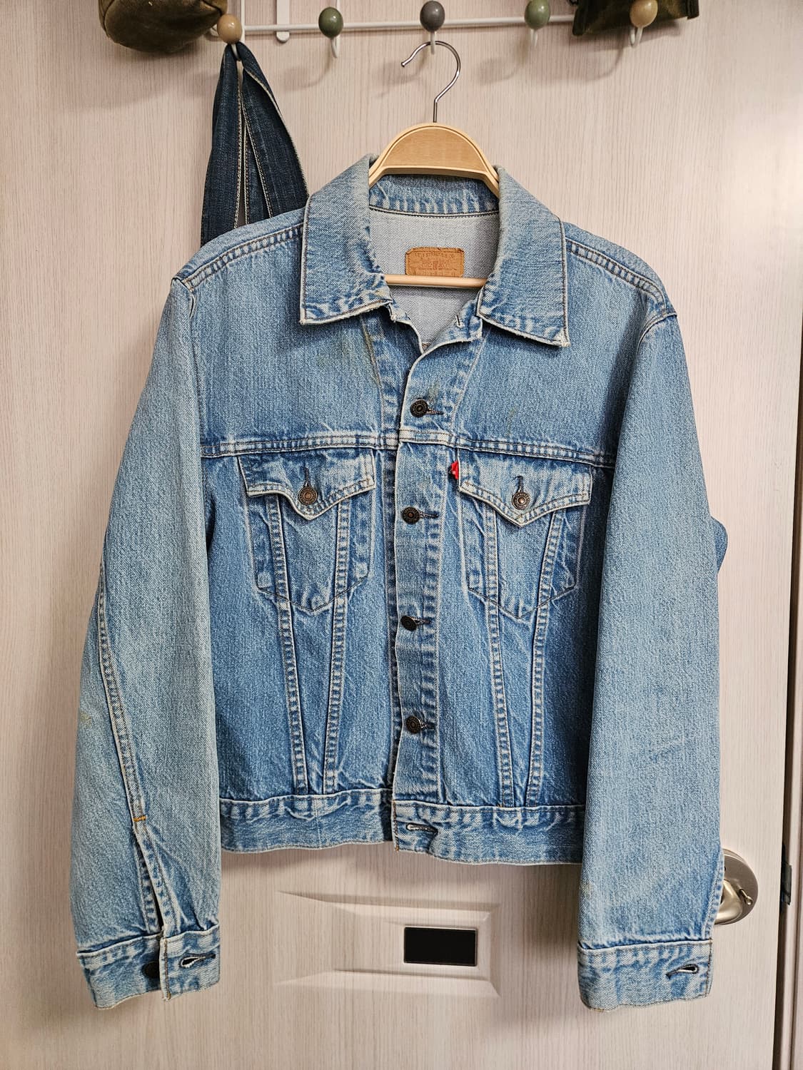 80s levis 청자켓 44 사이즈 데님 트러커 75506 0211 상품이미지1