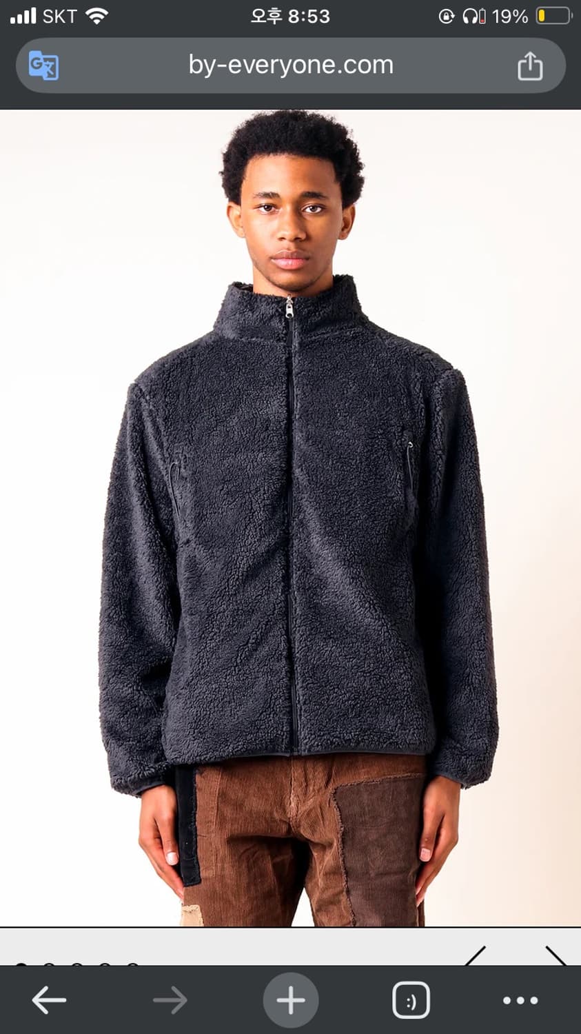 팝트레이딩 컴퍼니 리버서블 플리스 자켓 그레이 L 상품이미지5