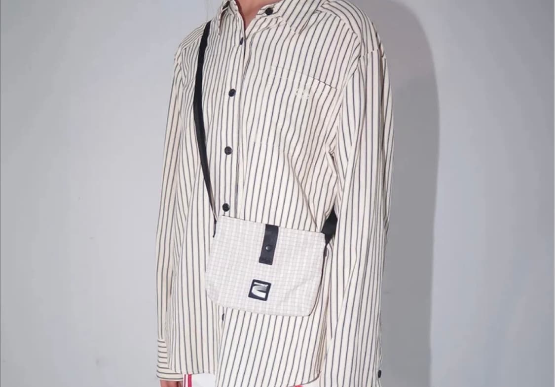 kijun 기준 체크 크로스백 아이보리 새상품 상품이미지1