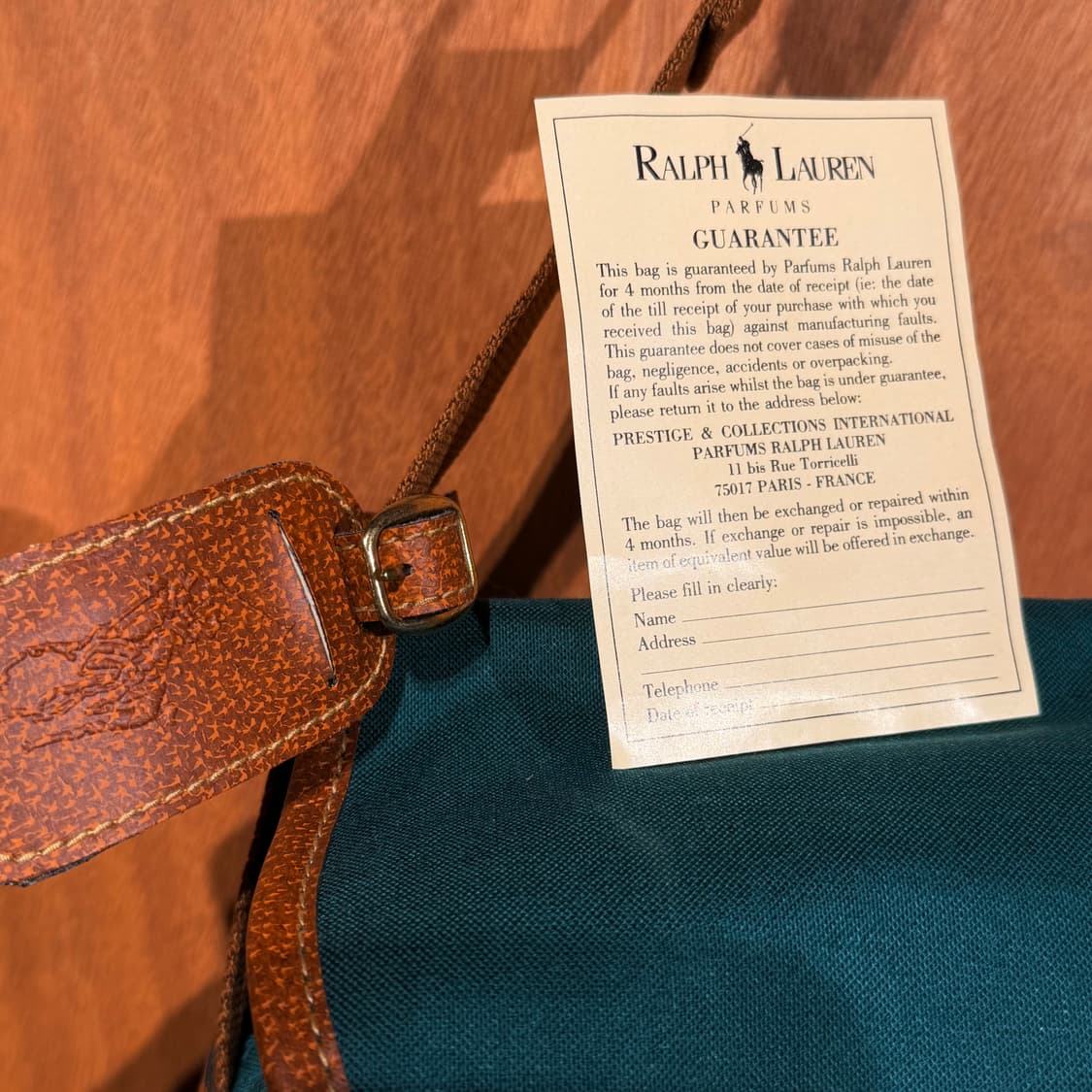 폴로랄프로렌 90s 퍼퓸 캔버스 크로스백 상품이미지2