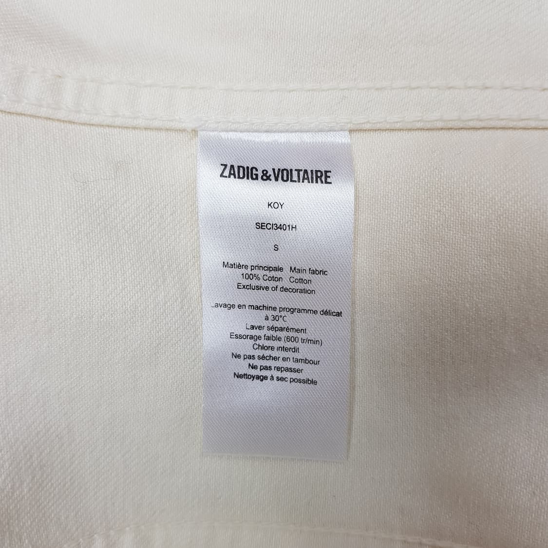 자딕앤볼테르 코튼 데님 자켓 S사이즈 상품이미지7