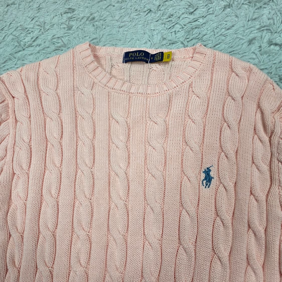 폴로랄프로렌 여성 코튼 케이블 니트 핑크 S 상품이미지6