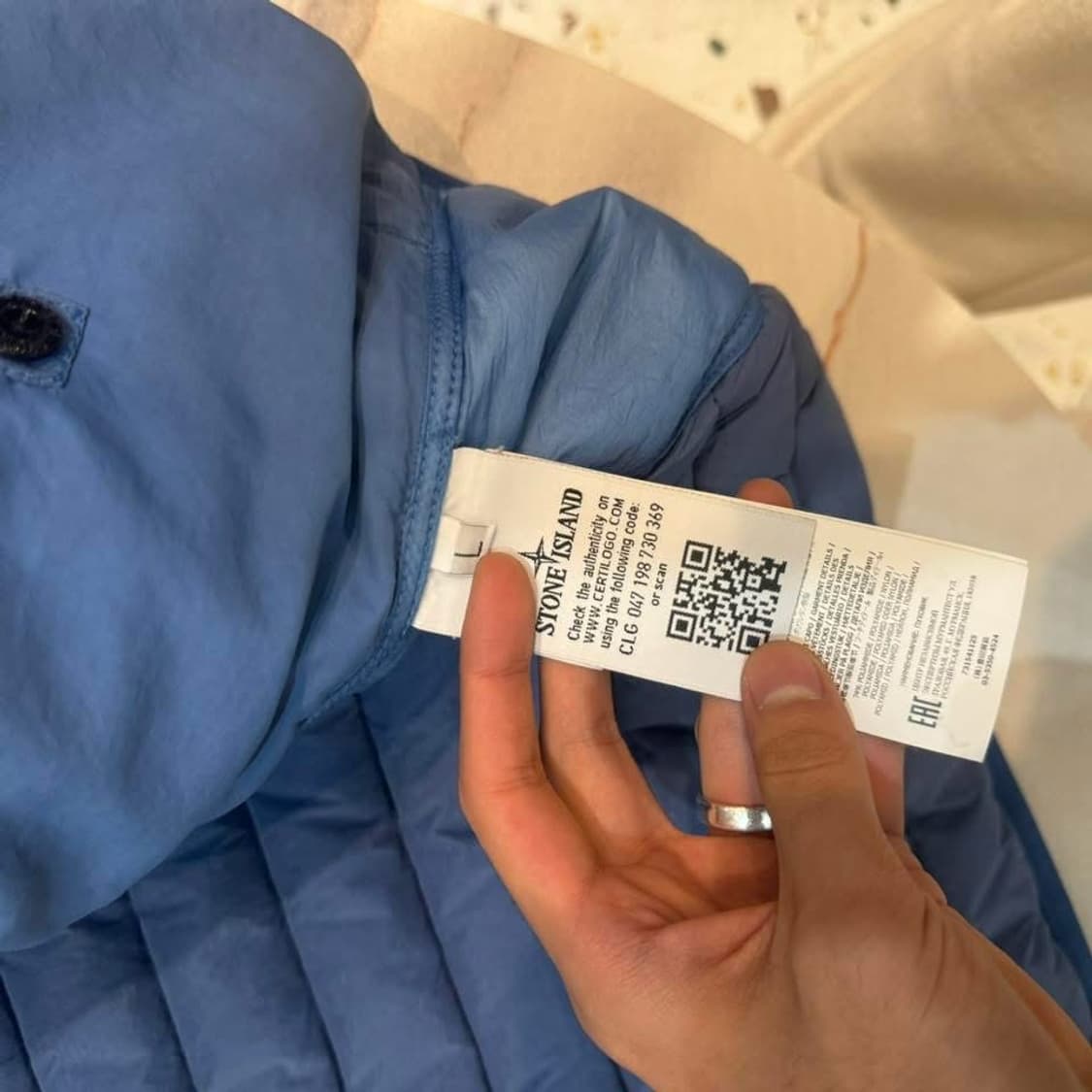 스톤아일랜드 룸우븐 나일론 TC 체임버스 경량패딩 L 상품이미지7