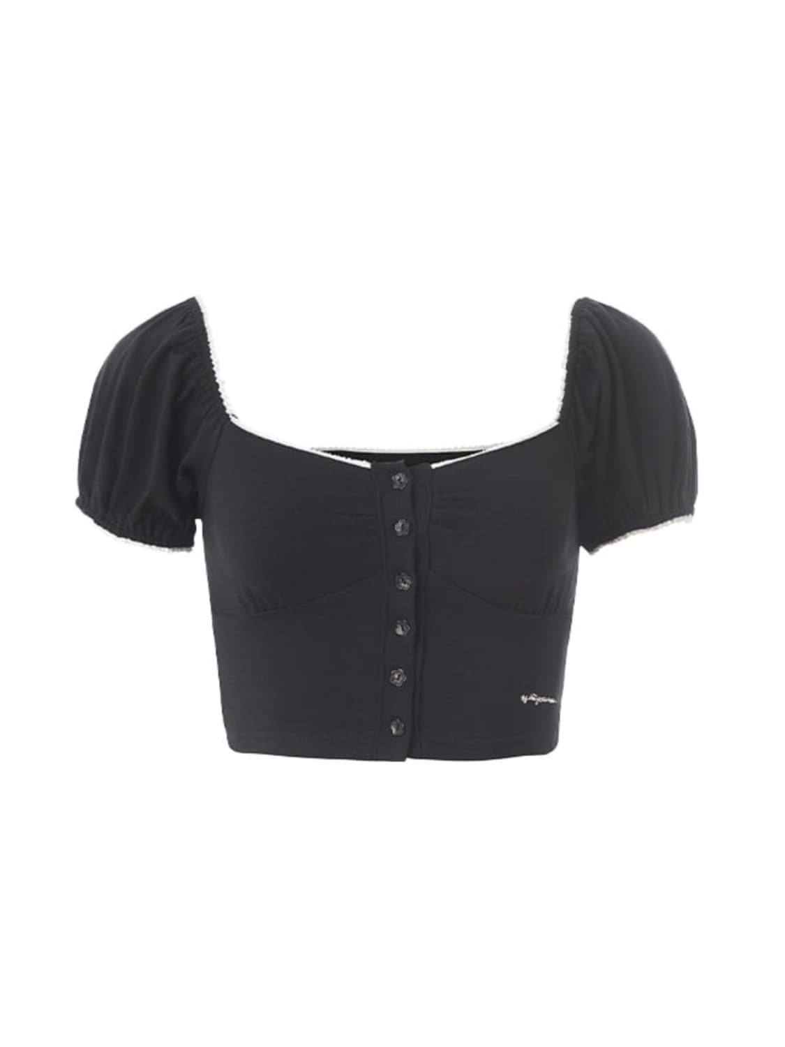 낫유어로즈 레이스 스퀘어 티셔츠 Lace square t-shirt 상품이미지2