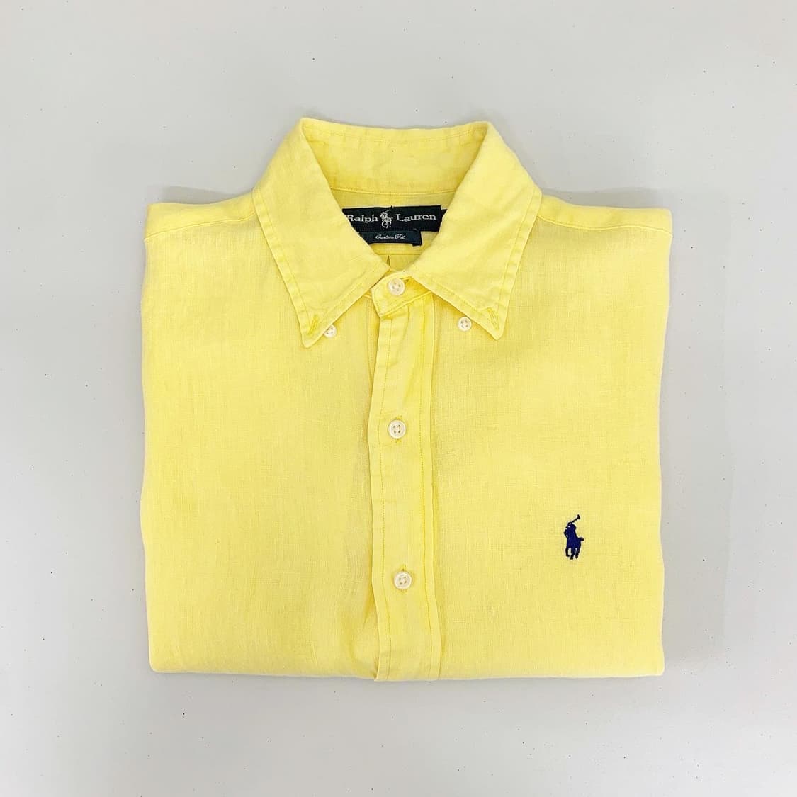 폴로 랄프로렌 옐로우 로고 린넨 셔츠  상품이미지1