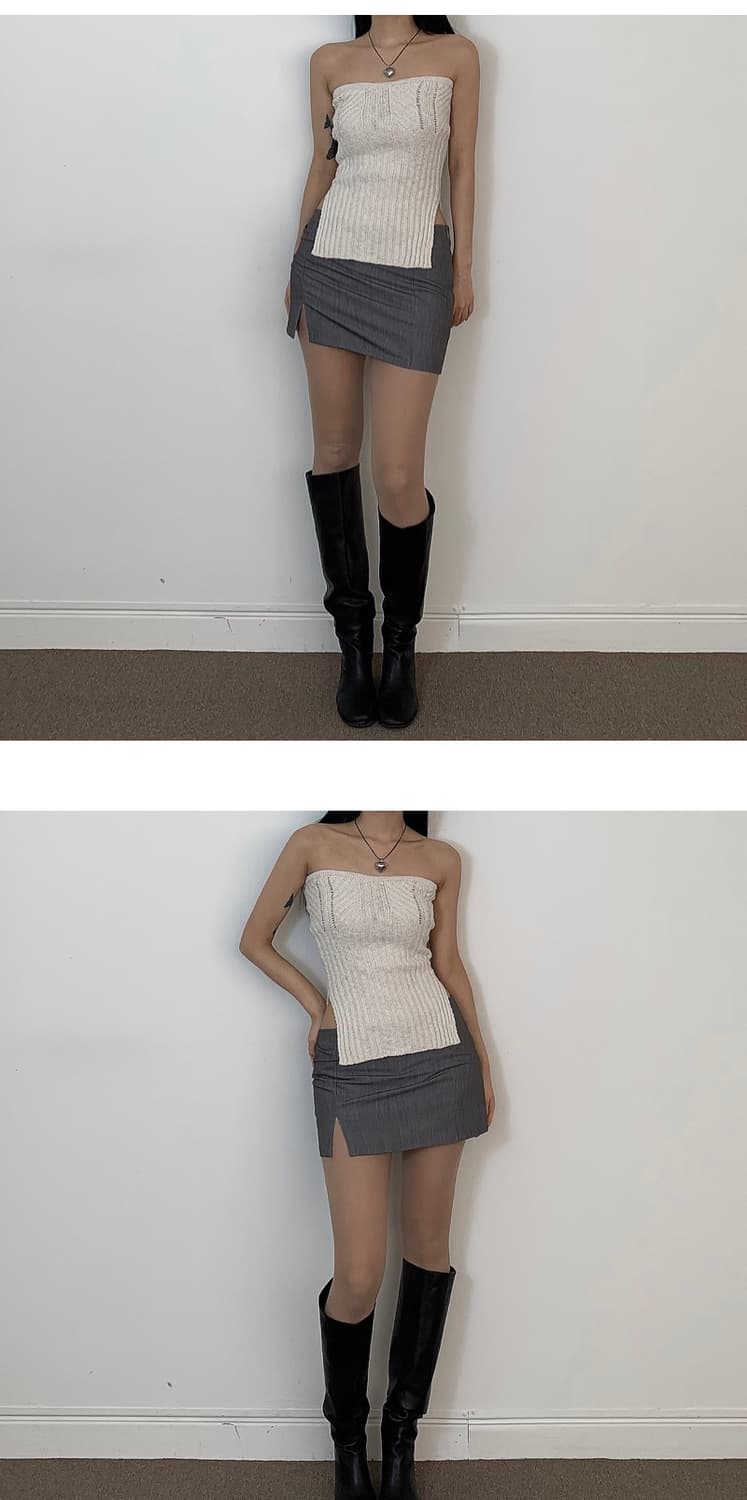 모레이스 트임 로우라이즈 스커트 상품이미지1