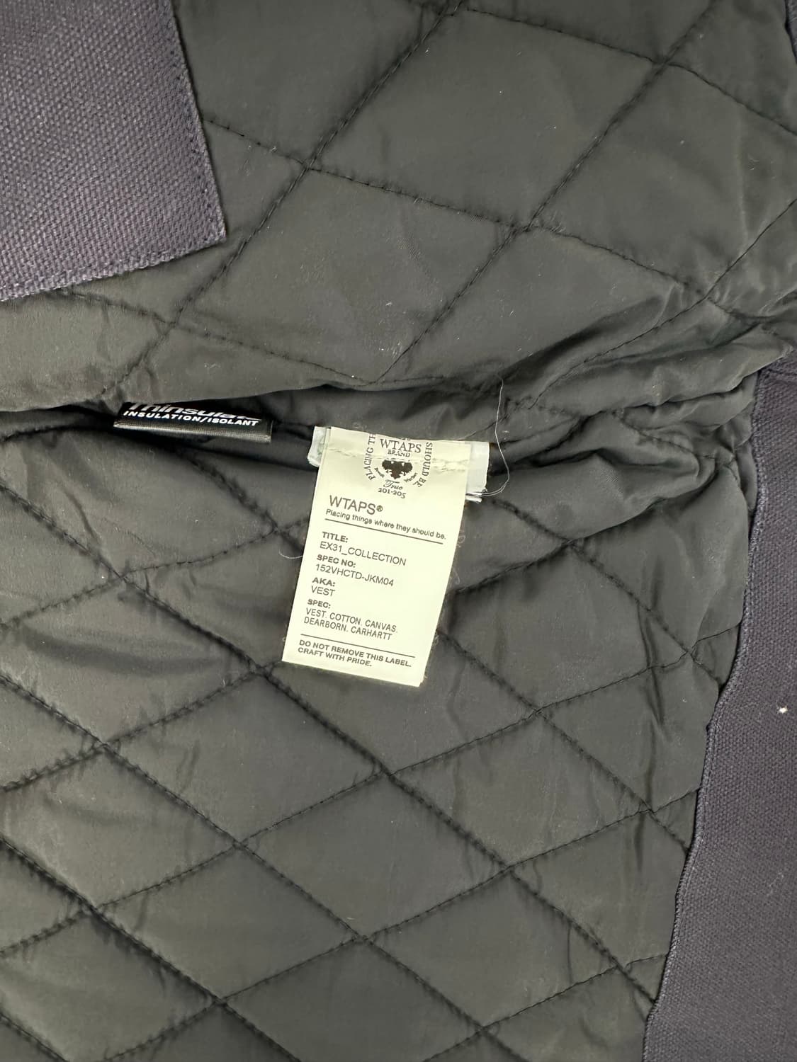 칼하트 WIP 베스트 WTAPS 콜라보 네이비 상품이미지2