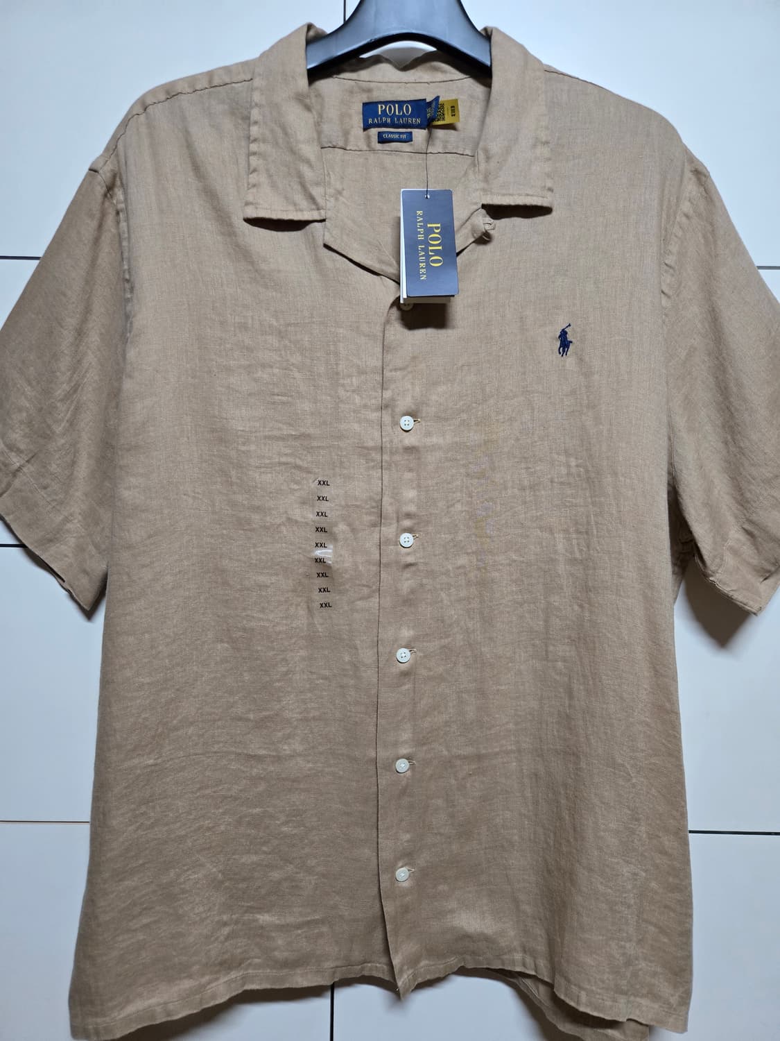 폴로 랄프로렌 남성 빅사이즈 큐알정품  린넨 반팔셔츠(새상품) 상품이미지2