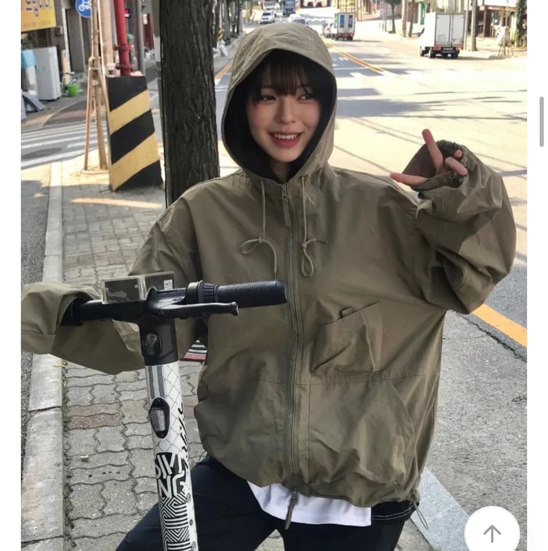 후드 빈티지 바람막이 자켓 숏야상 상품이미지1