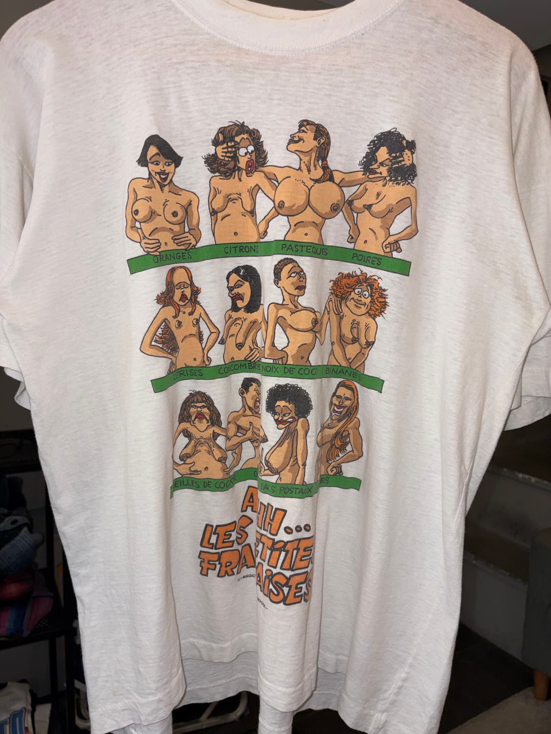 80-90‘s France Erotic cartoon print T 상품이미지6