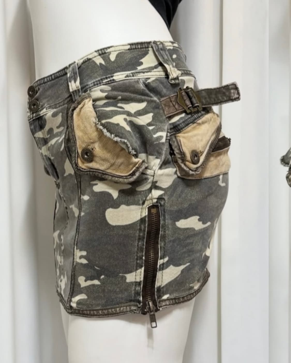 갸루 밀리터리 스커트 상품이미지4