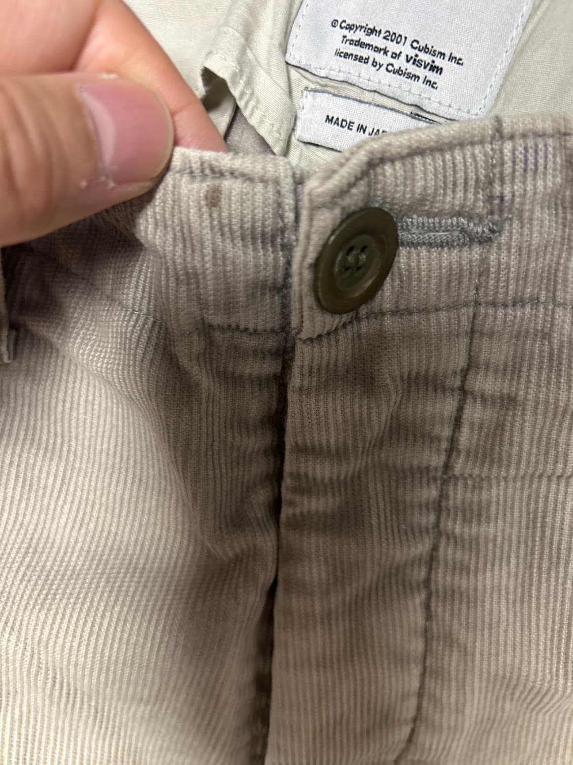 VISVIM 비즈빔 올리브 베이지 코듀로이 반바지 2 상품이미지6