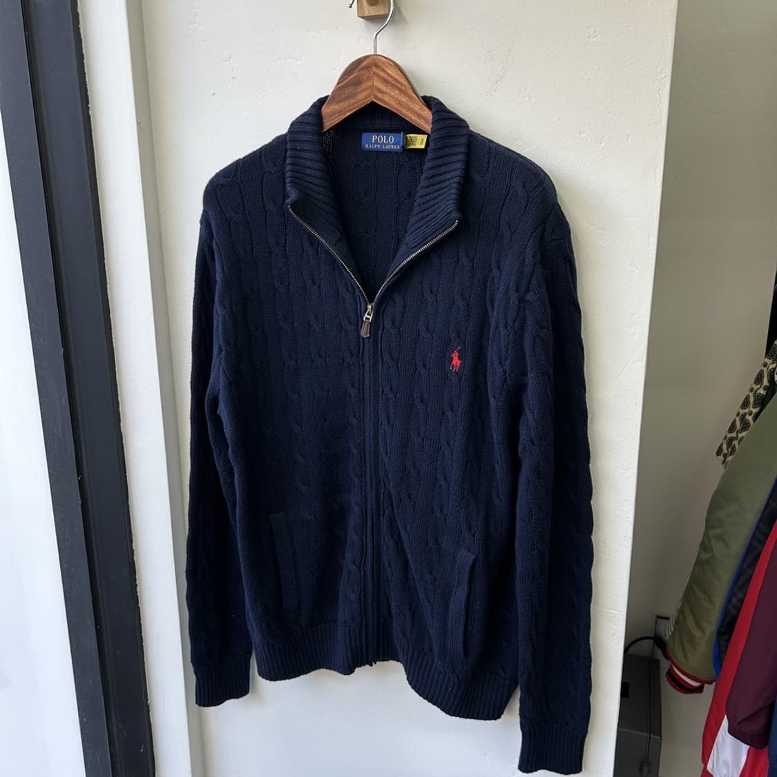 15576 - 폴로 랄프로렌 네이비 케이블 니트 집업 상품이미지2