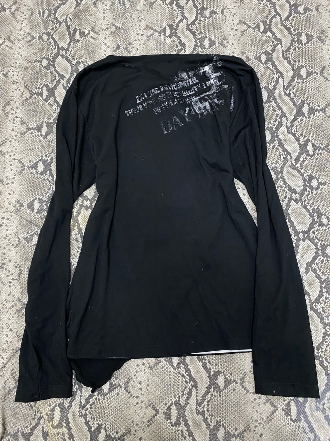 [Bernings sho]Stripe Layered Print Sleev 상품이미지6