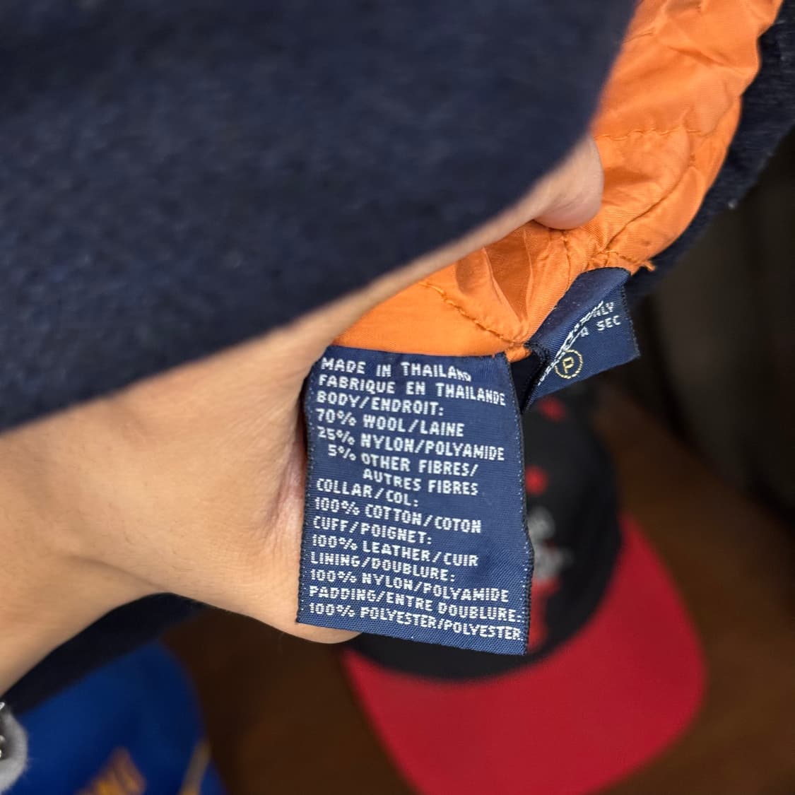 Rare! 90s 타미 힐피거 코듀로이 카라 파이어맨 울 코트   상품이미지8