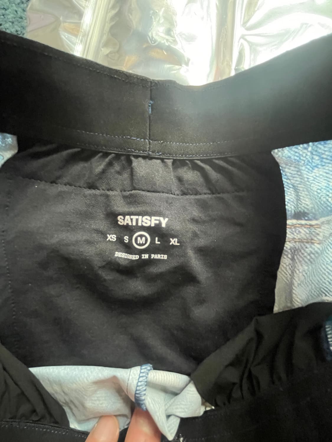 새티스파이 피스쉘 디지털 데님 쇼츠 M 상품이미지4