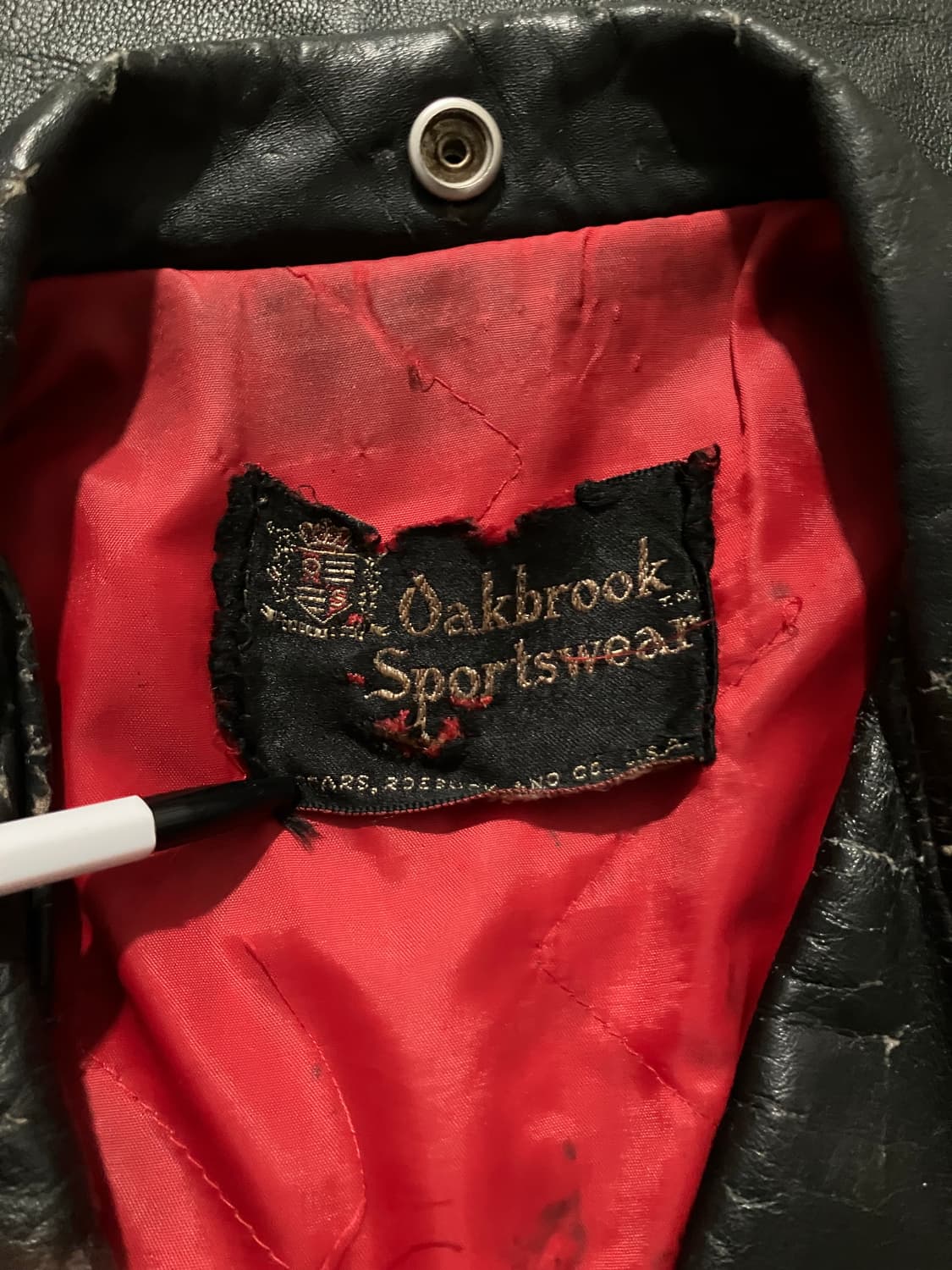 🇺🇸 60s 시어스 오크브룩 스티어하이드 d포켓 더블라이더 자켓 상품이미지5