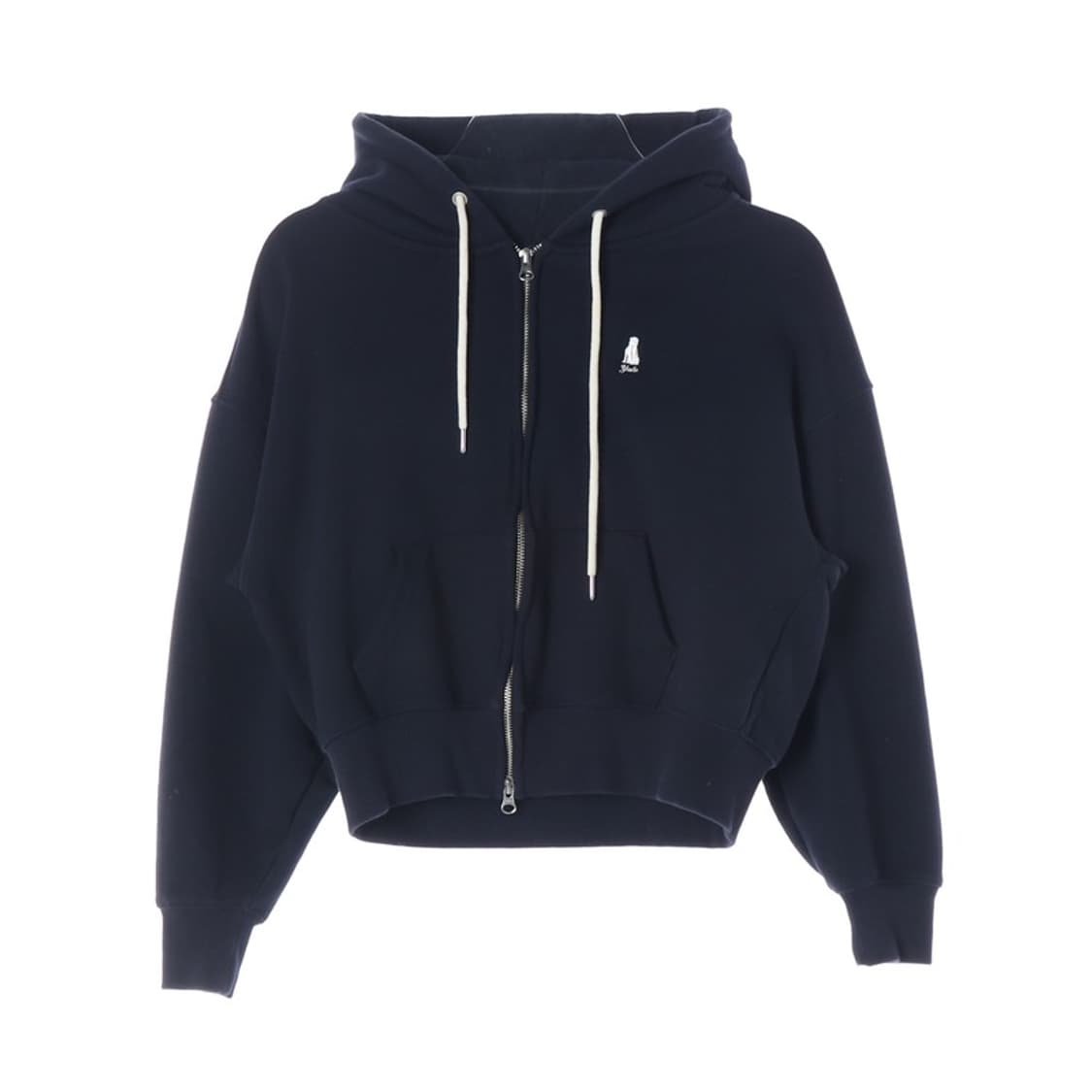 YALE 핸섬댄 자수 크롭 후드 집업 상품이미지1