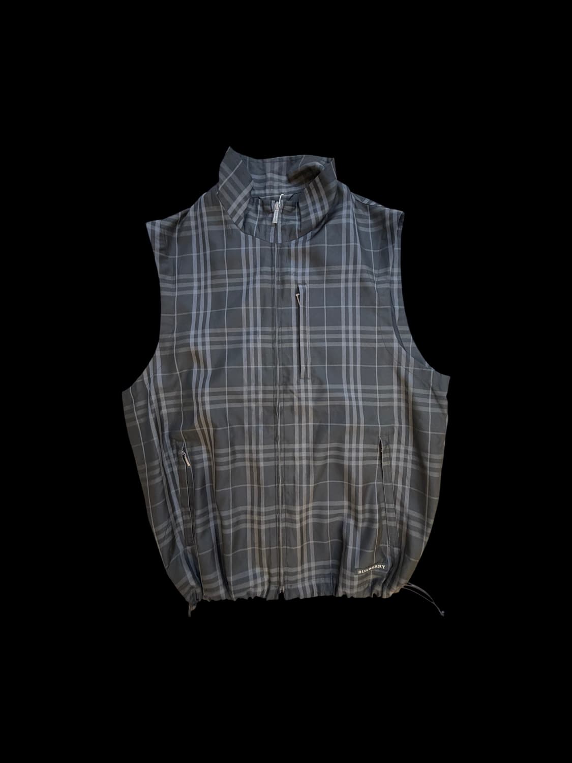(버버리 골프 체크 집업 조끼 상품이미지1