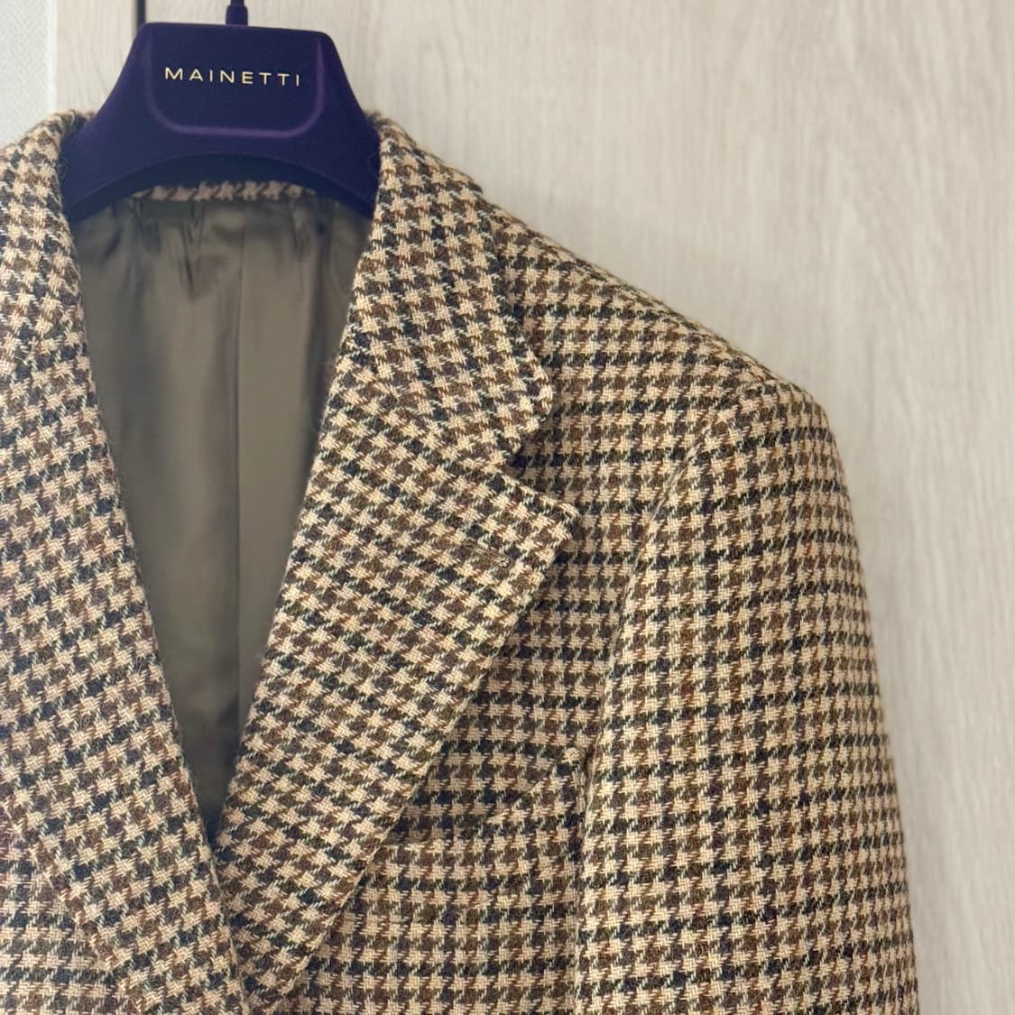 남자 울100% 하운드투스 자켓 상품이미지2