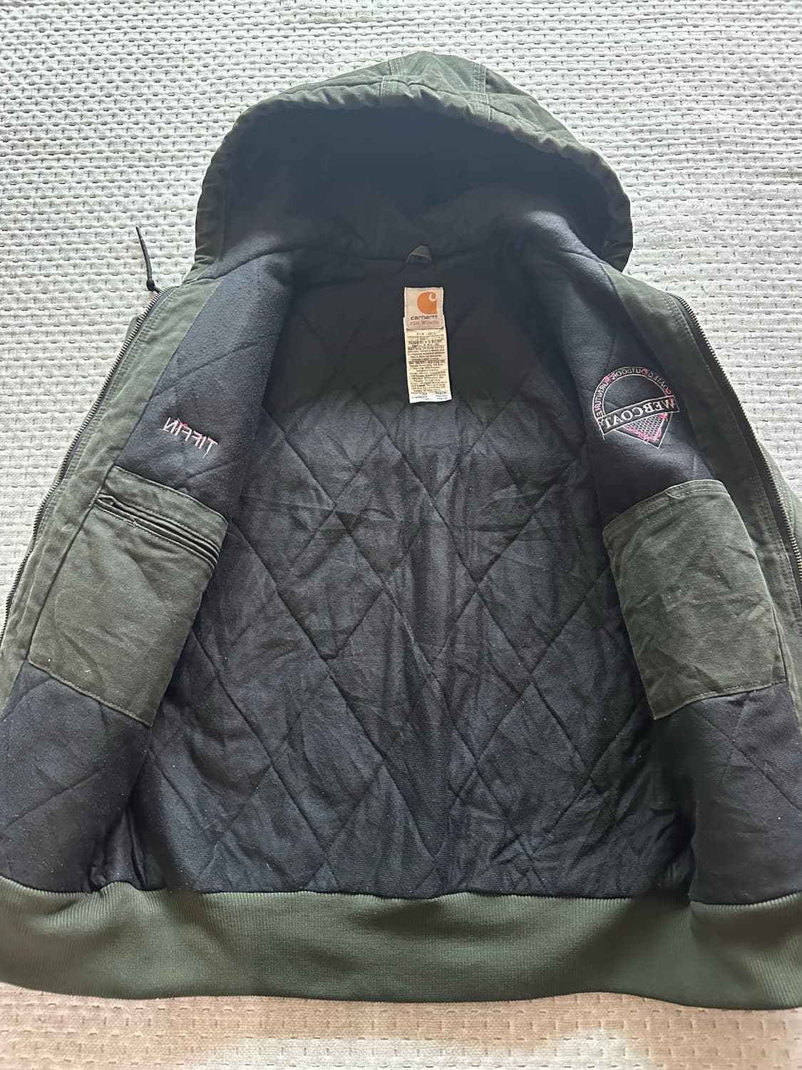 [XS] 칼하트 j130 샌드스톤 덕 액티브 자켓 모스 상품이미지3