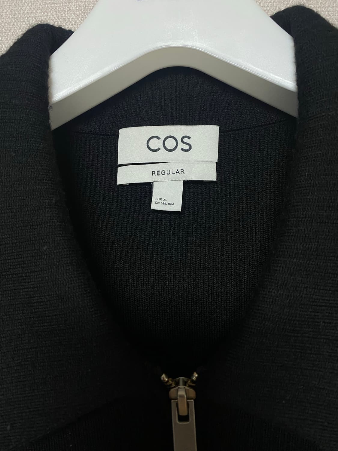 COS 리브드 울 집업 자켓 상품이미지4