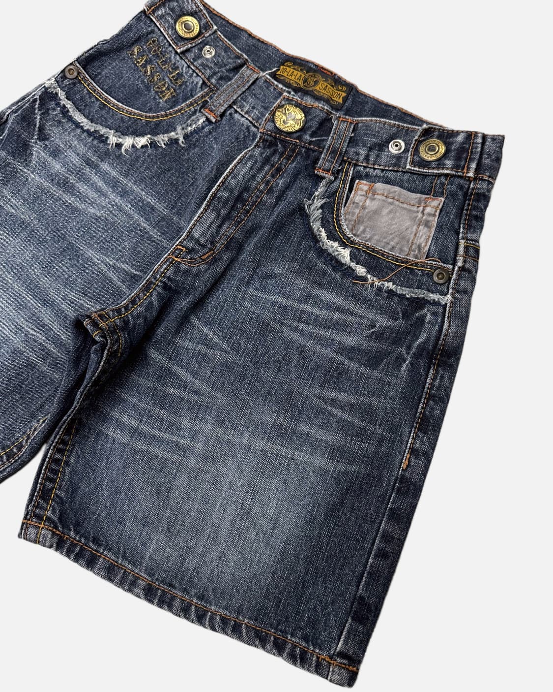 embroidery logo denim shorts 상품이미지3