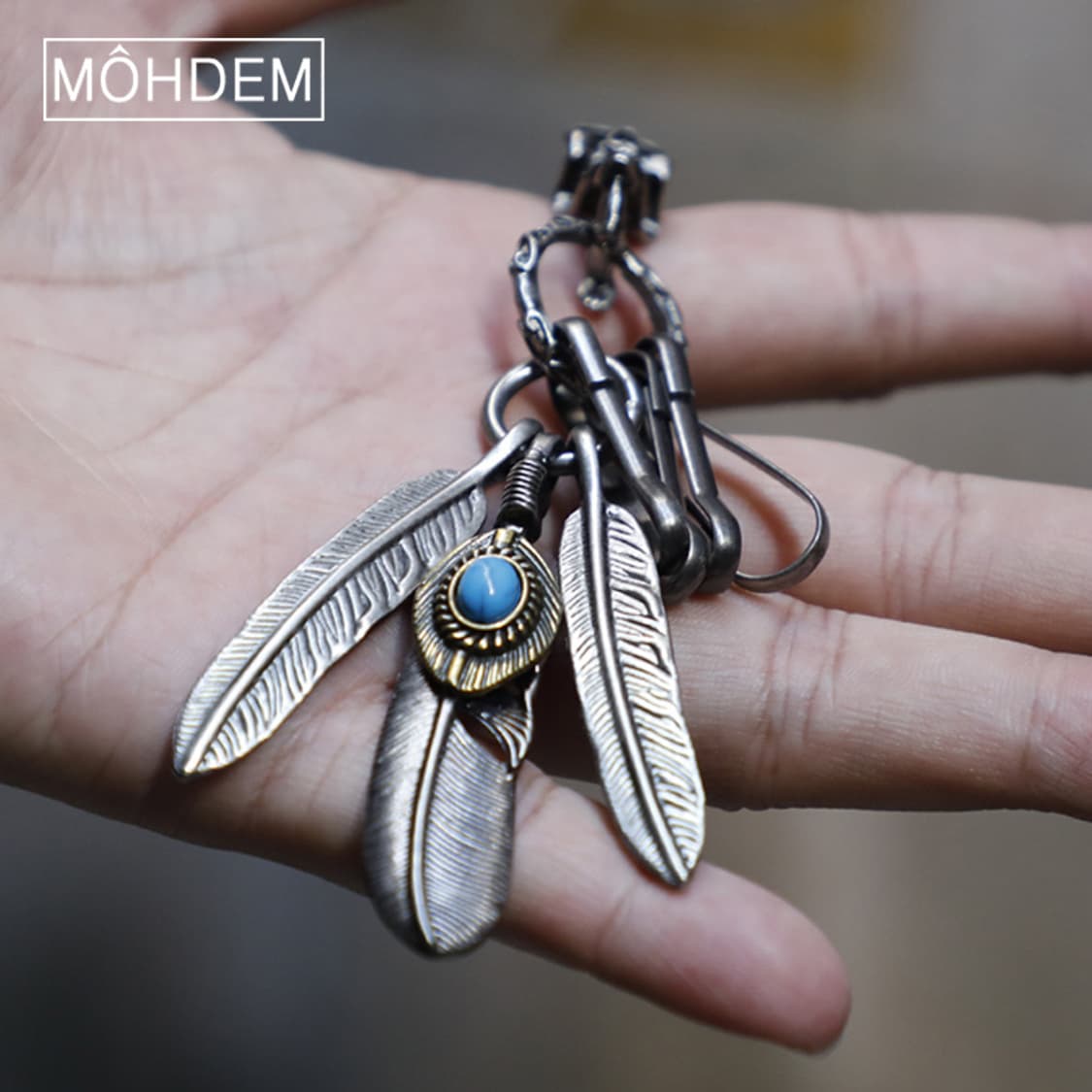 [Unisex] 터키석 팬던트 웨스턴 후크 키링 상품이미지5