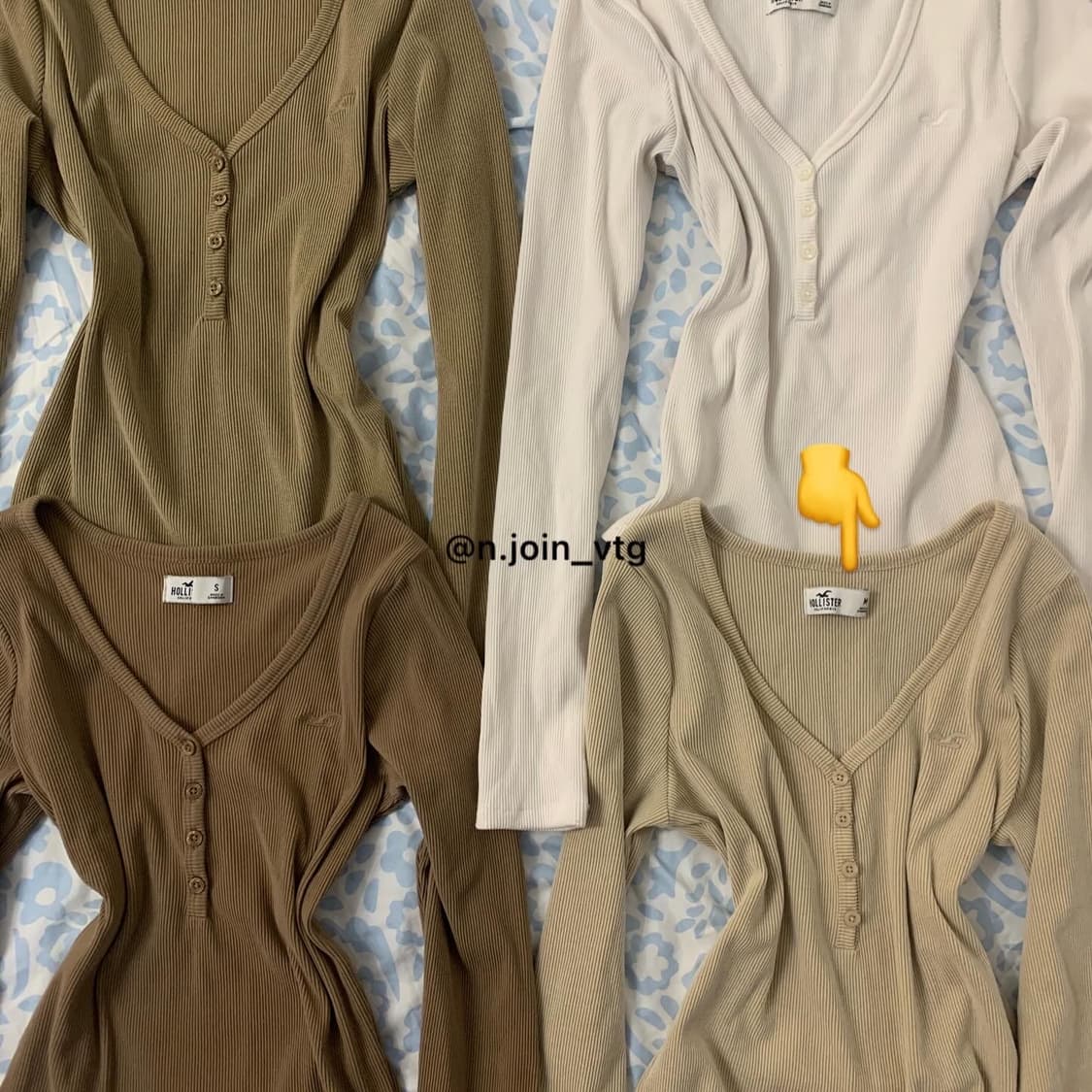 홀리스터 헨리넥 연브라운 롱슬리브 아베크롬비 상품이미지4