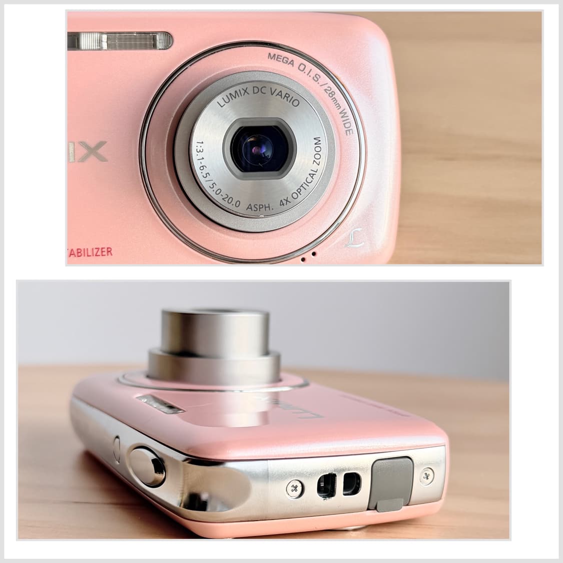 🎀미품! 츄 디카🎀 파나소닉 루믹스 DMC-S1 딸기우유빛 상품이미지5