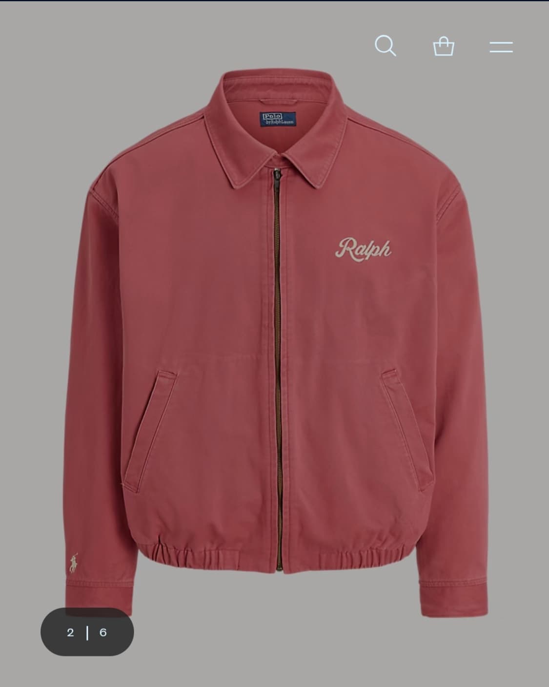 폴로 랄프 로고 빅자켓 더스트핑크 상품이미지1