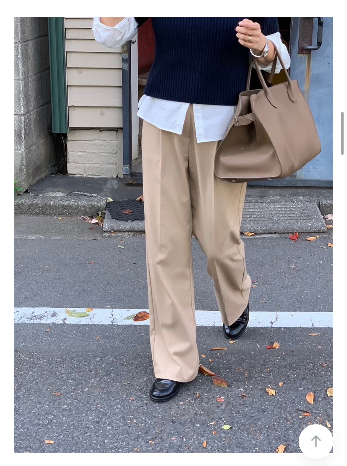 원로그 윈터 핀턱 슬랙스 베이지 S 상품이미지1