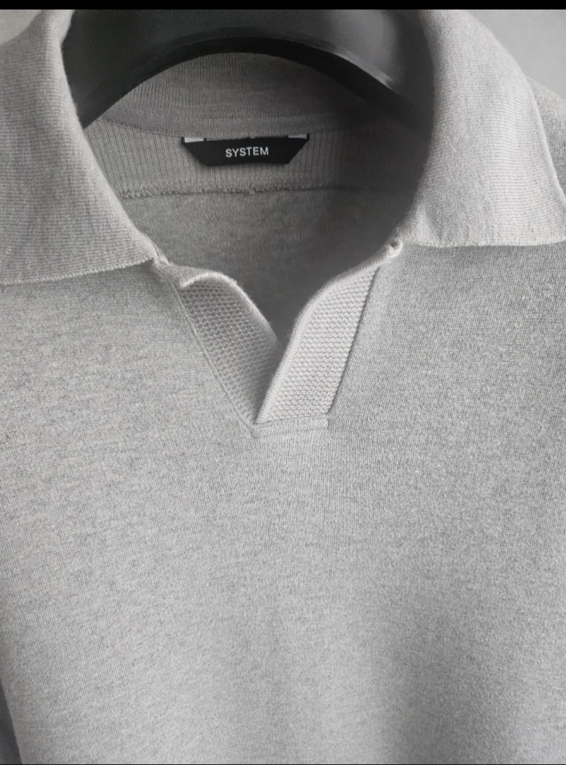 [거의 새것] 시스템옴므 오픈카라 니트 맨투맨 티셔츠 상품이미지3