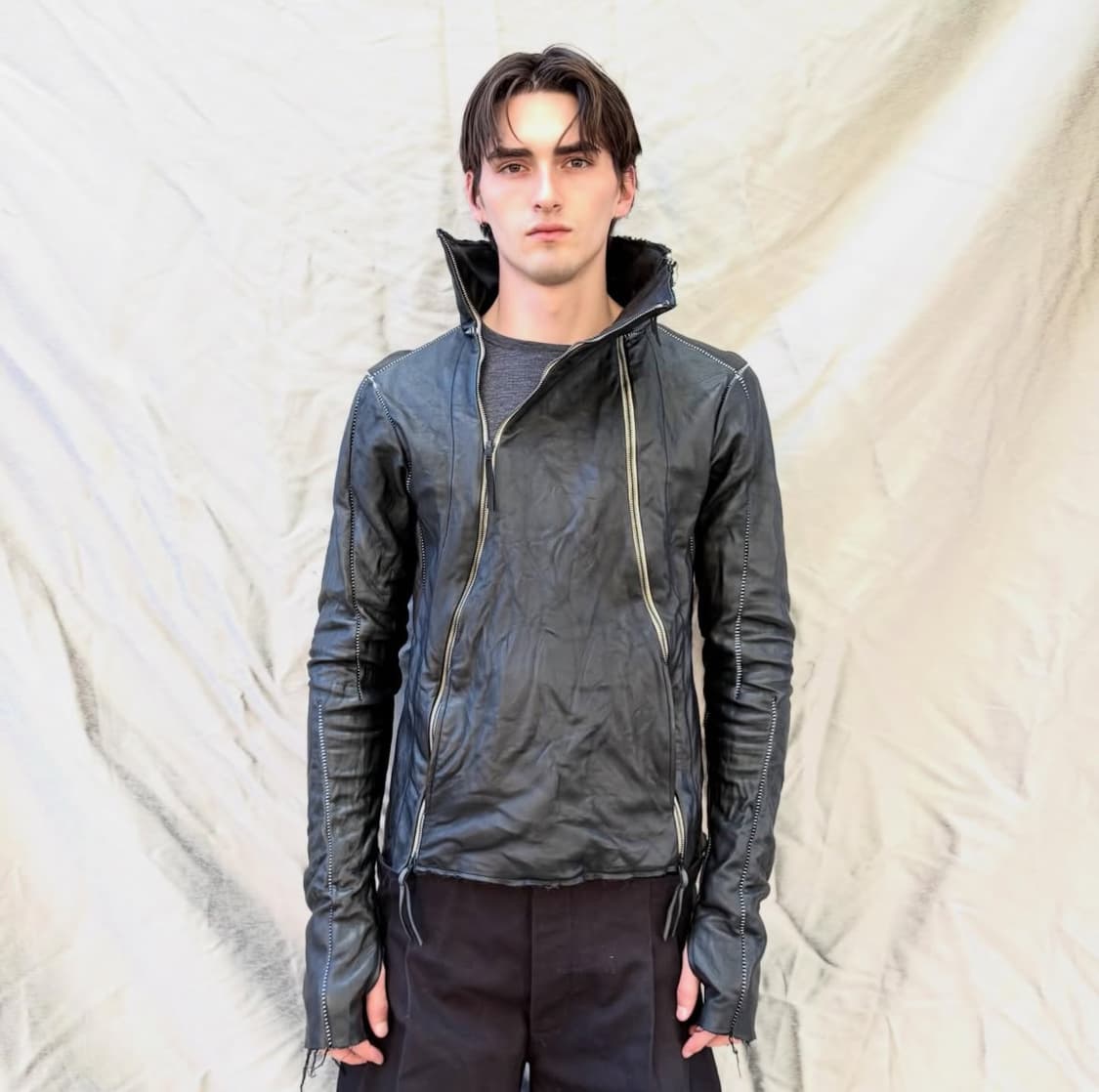 TYPE III HIGH NECK LEATHER JACKET 상품이미지1