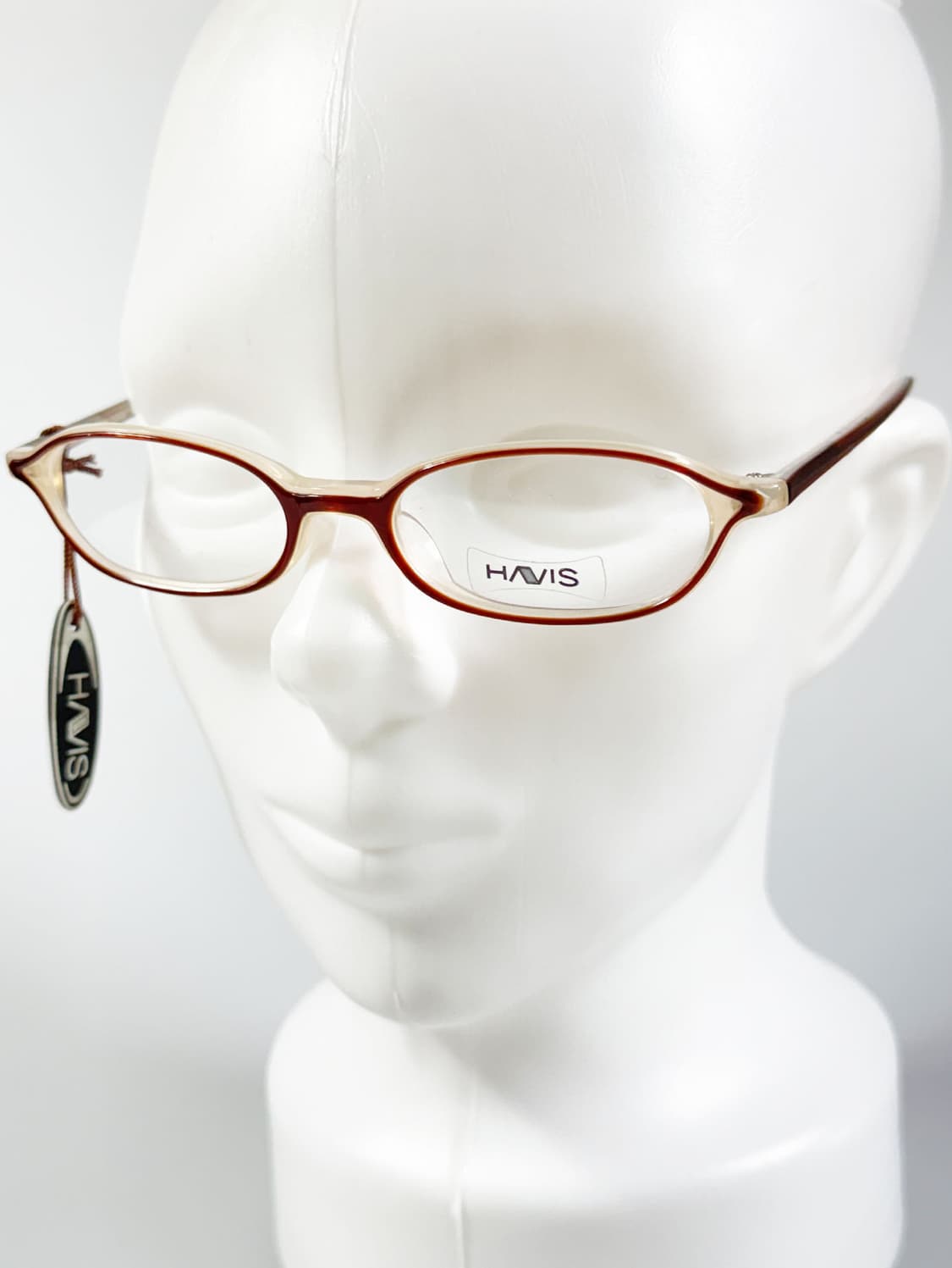 HAVIS 브라운&아이보리 뿔테 오벌 프레임 빈티지 안경 상품이미지8