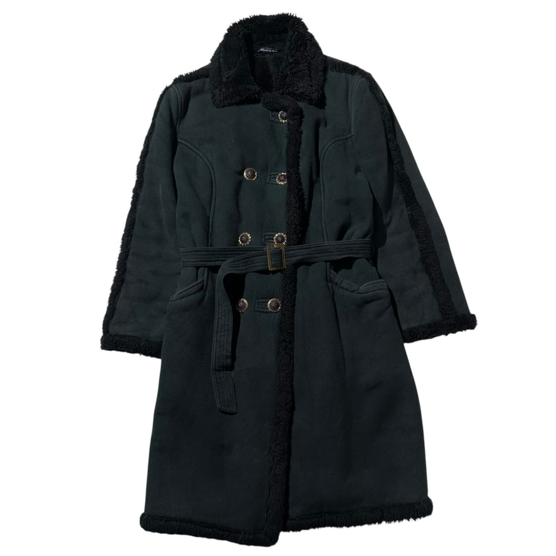 베르사체 금장버튼 시어링 더블 코트 상품이미지1