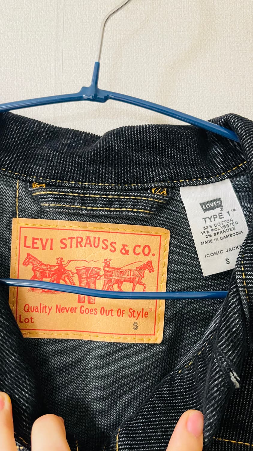 리바이스 Type1 아이코닉 블랙 코듀로이 골덴 트러커 자켓 실착 1회 상품이미지4