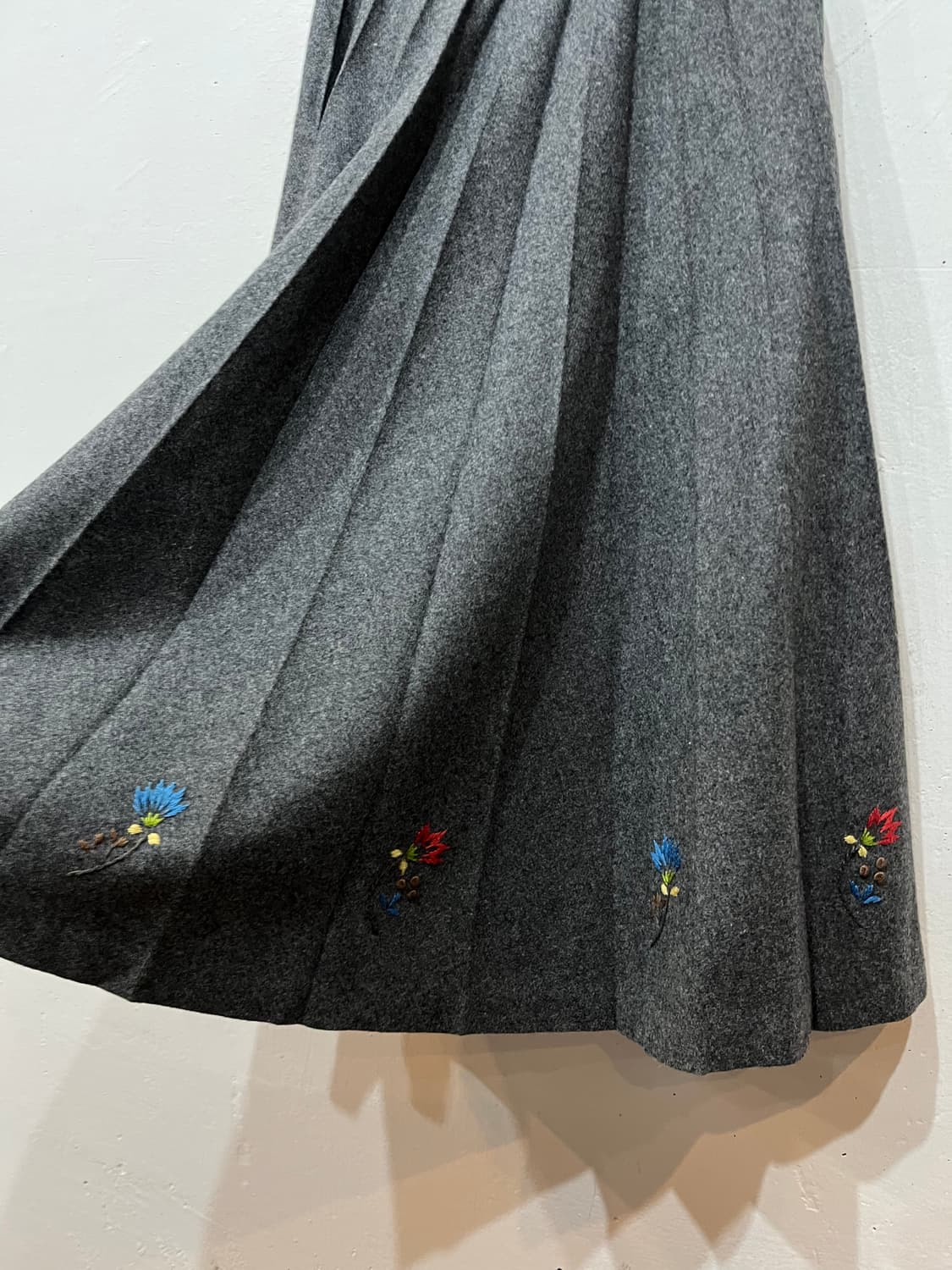 JACQUES ESTEREL 자수 울 스커트 Made in JAPAN  상품이미지3