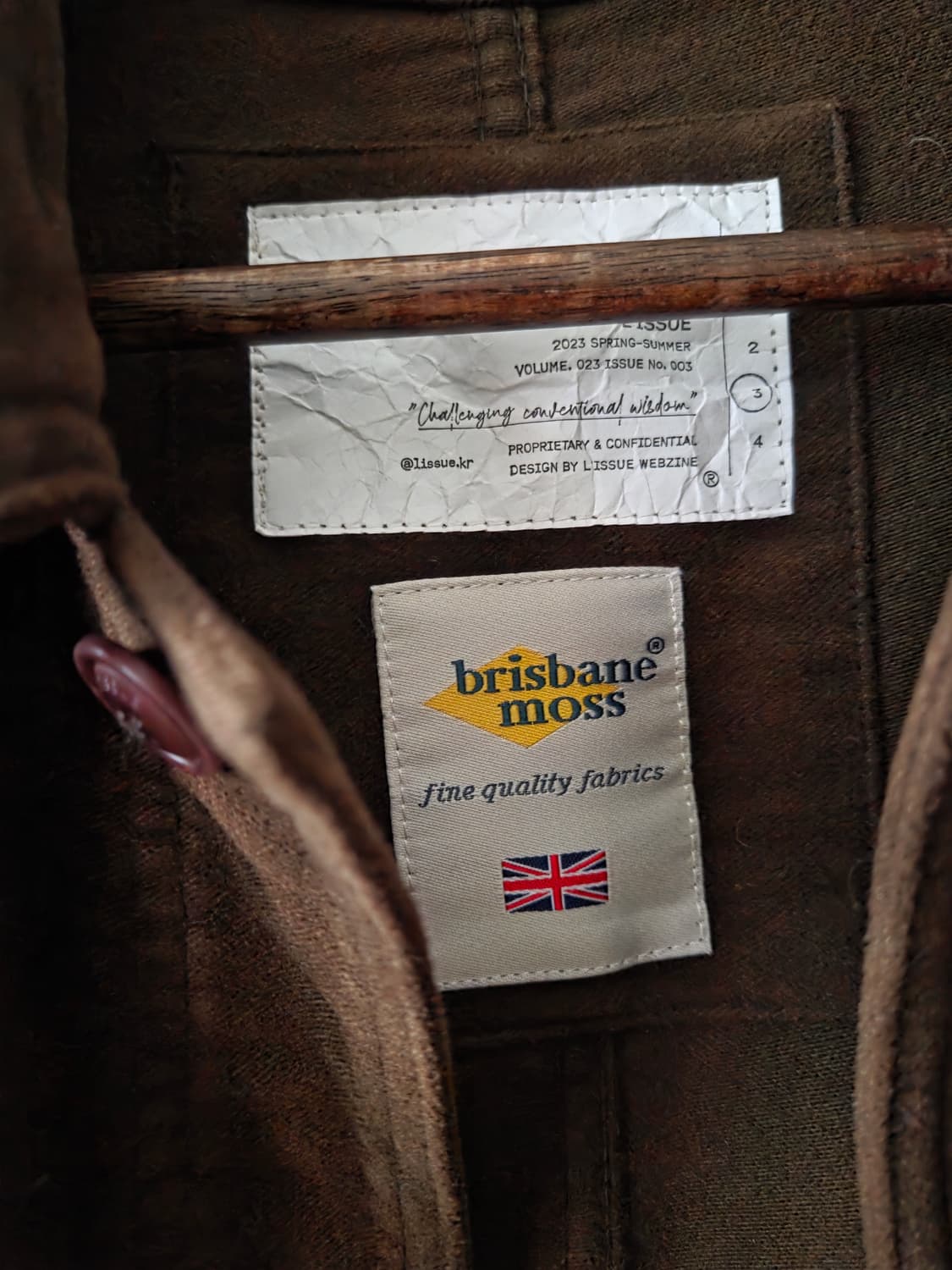 리슈 몰스킨 프렌치 워크 자켓 브라운 3(105 / XL) 상품이미지2