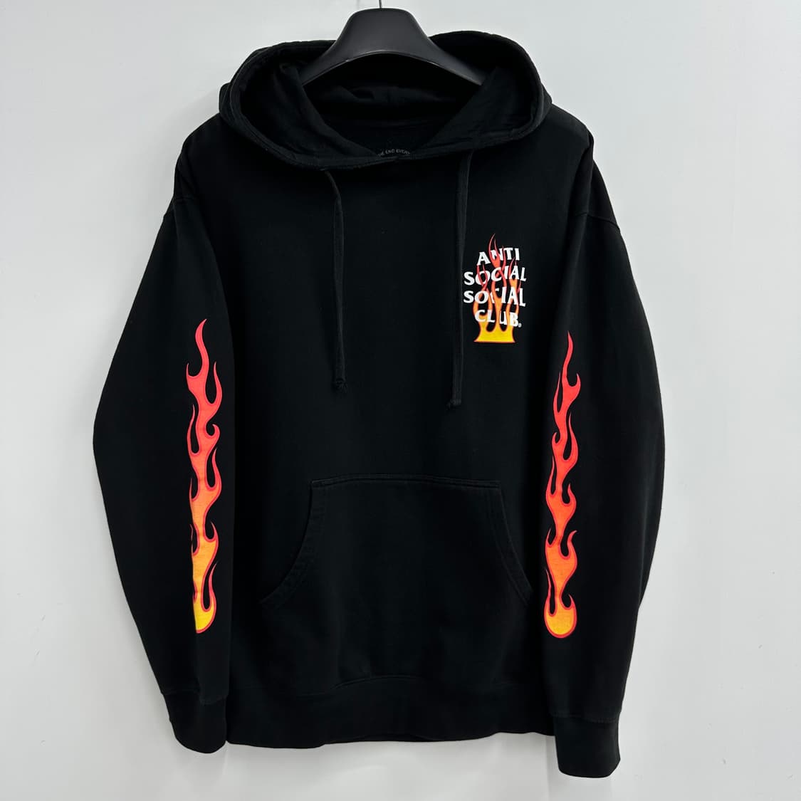 100 안티소셜소셜클럽 플레임 남자 후드티 상품이미지1