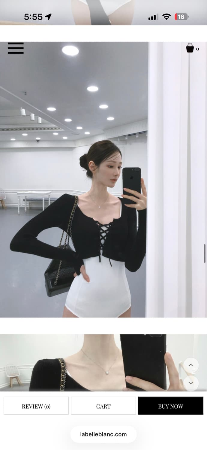 [라벨르블랑] 퓨어 니트 워머 블랙 상품이미지5