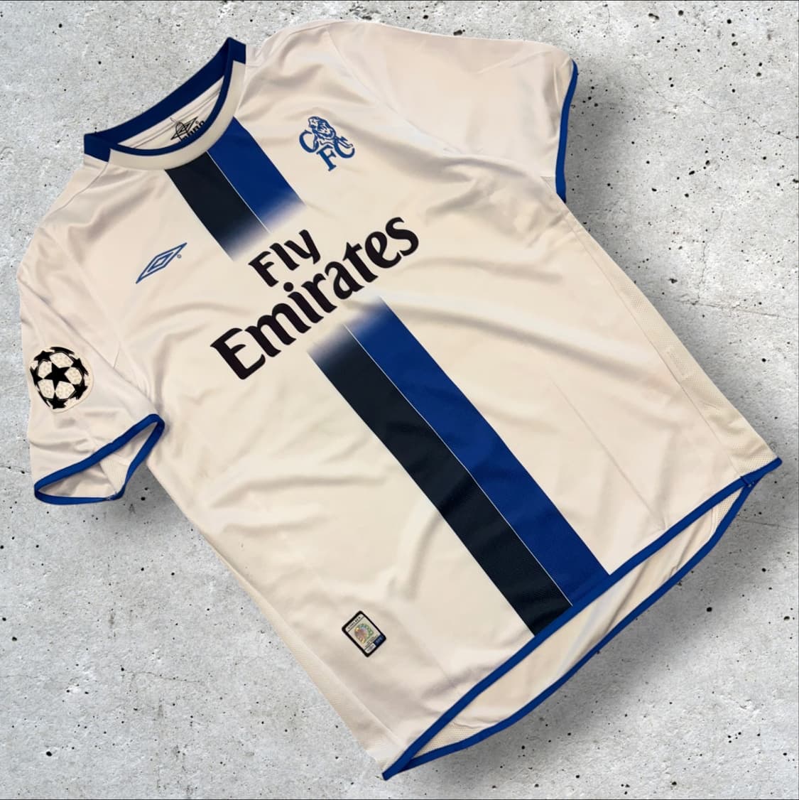 [2XL] 엄브로 03-05 첼시 FC 화이트 유니폼 반팔 D396 상품이미지1