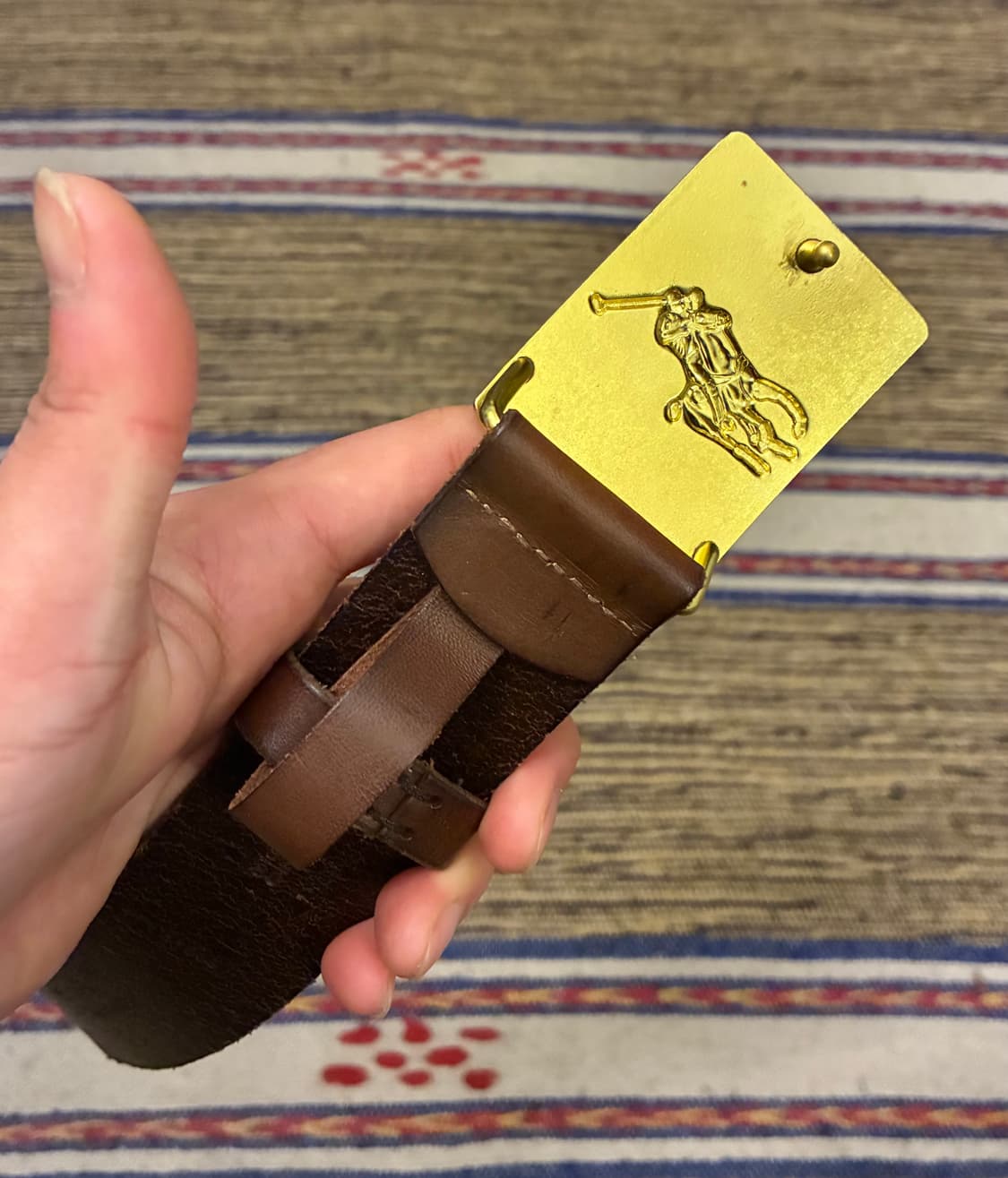 (29~33)POLO 폴로랄프로렌 금장 버클 레더벨트 가죽벨트 상품이미지3