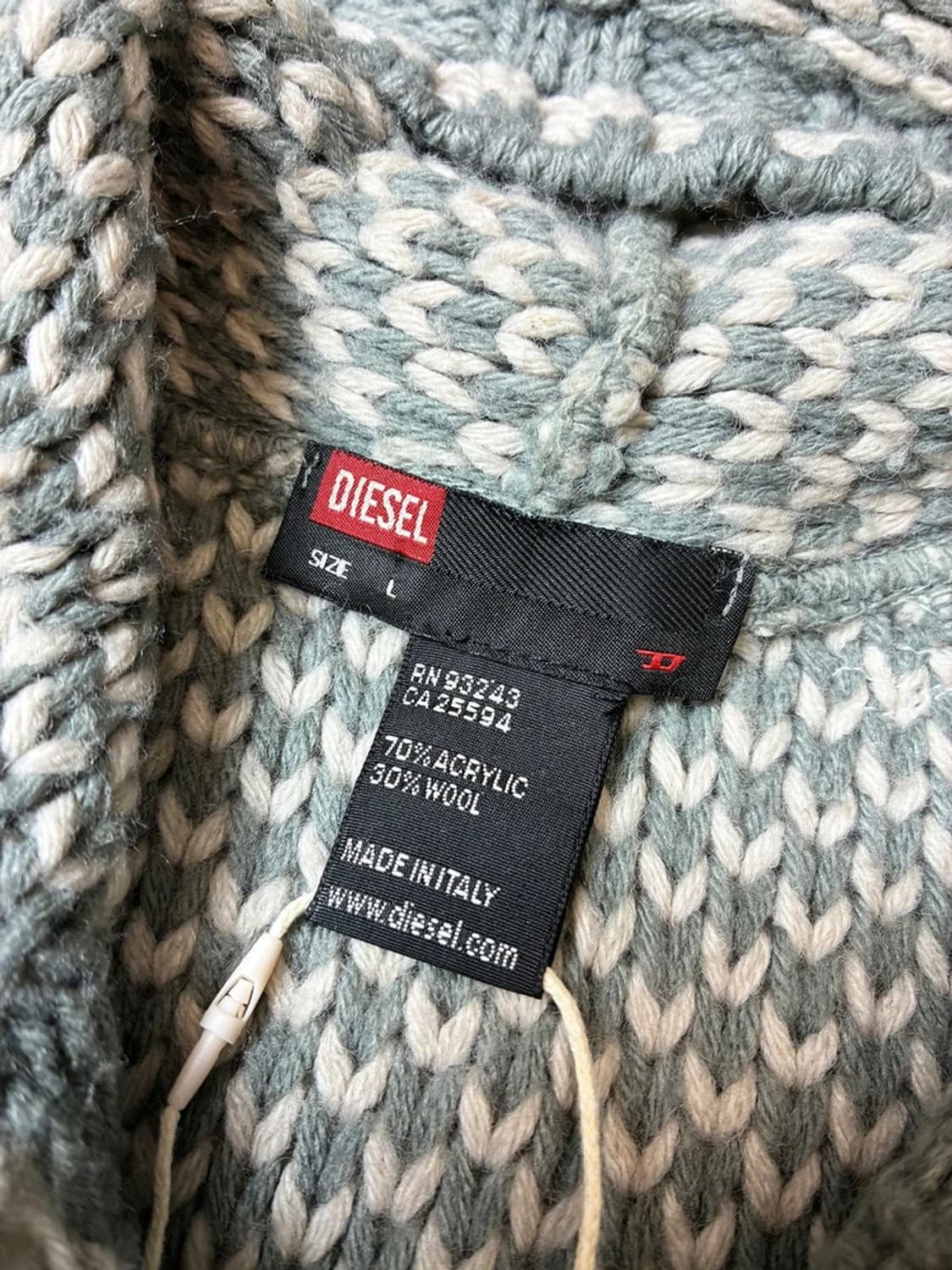 디젤 00's 패치드 짜임 울 후드 집업 PN8303 상품이미지7